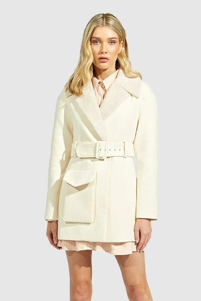 ALICE McCALL Womens Girls On Film Coat Cream - Image 10