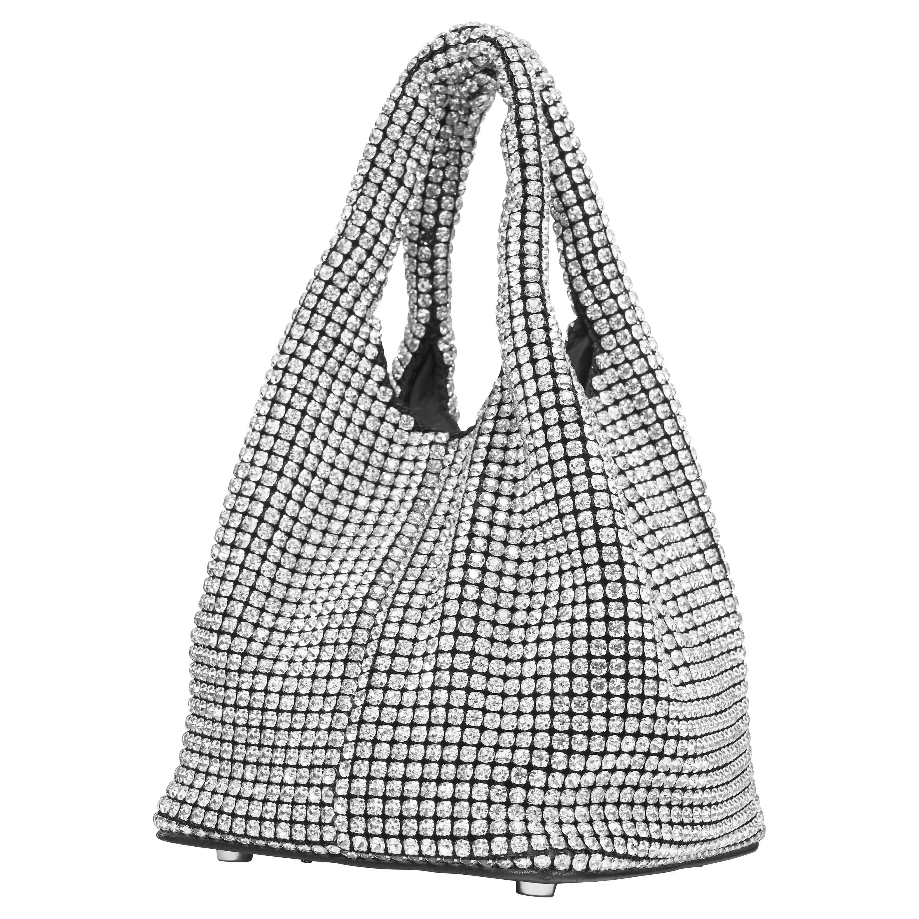 AMBER SCEATS Womens Neve Crystal Handbag Silver - Image 3
