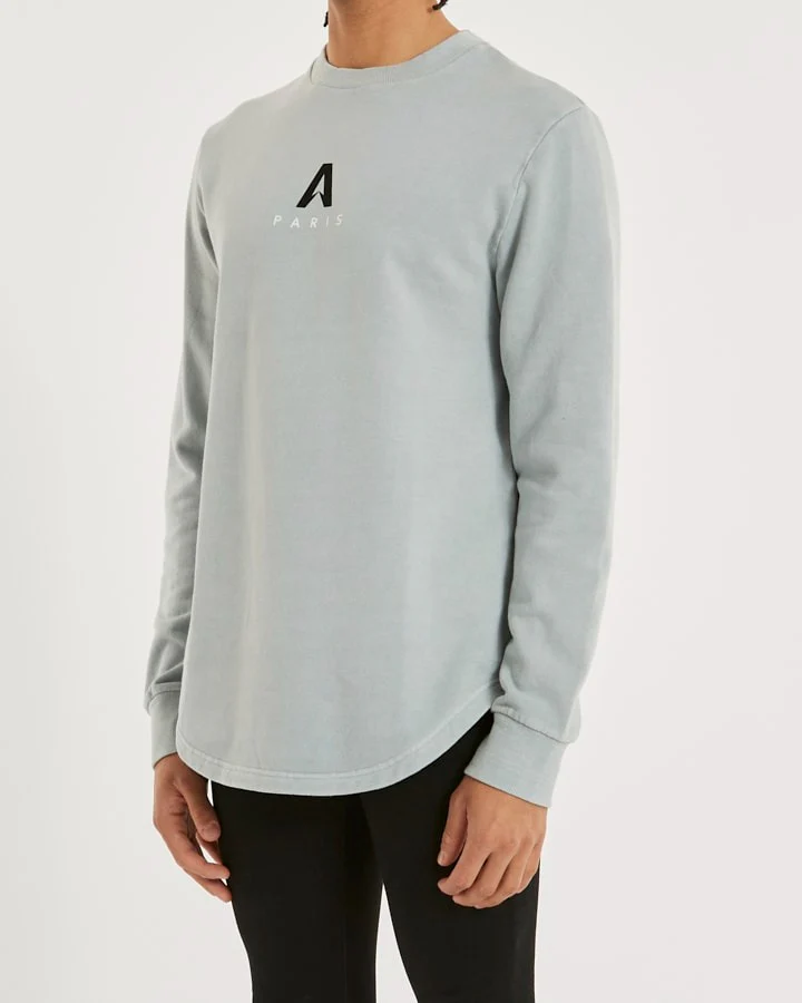 AMERICAIN Mens Cleveland Dual Curved Hem Jumper - Smoke - Image 3