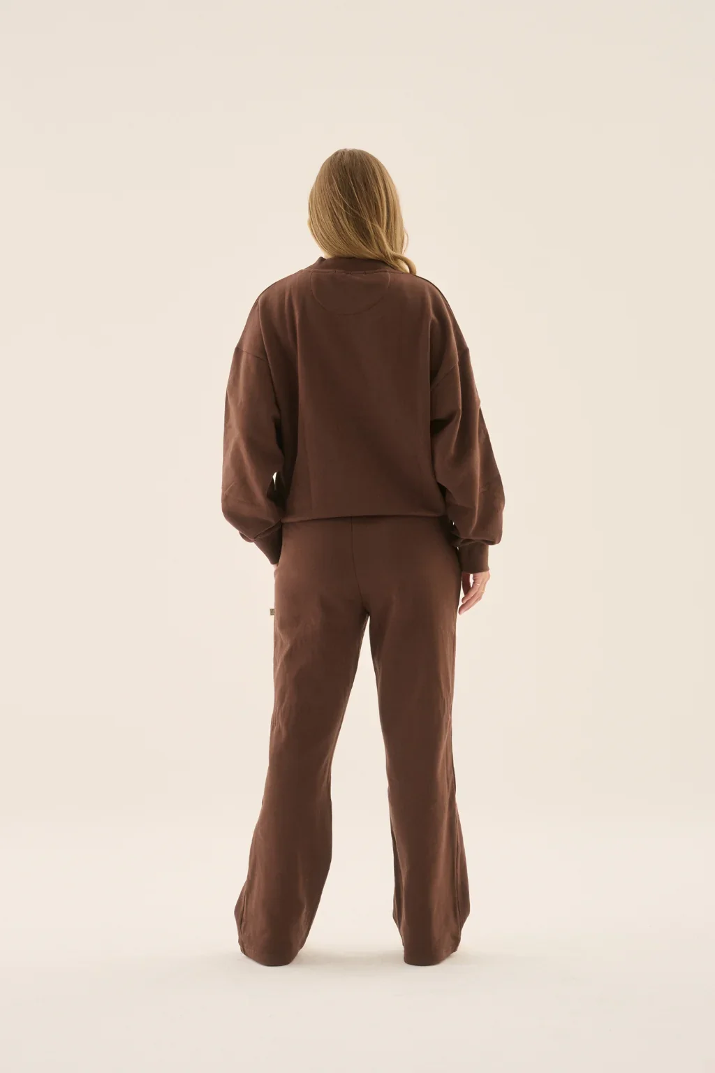 ARAMINTA JAMES Womens AJ Logo Stripe Trackpant in Chicory Coffee - Image 7