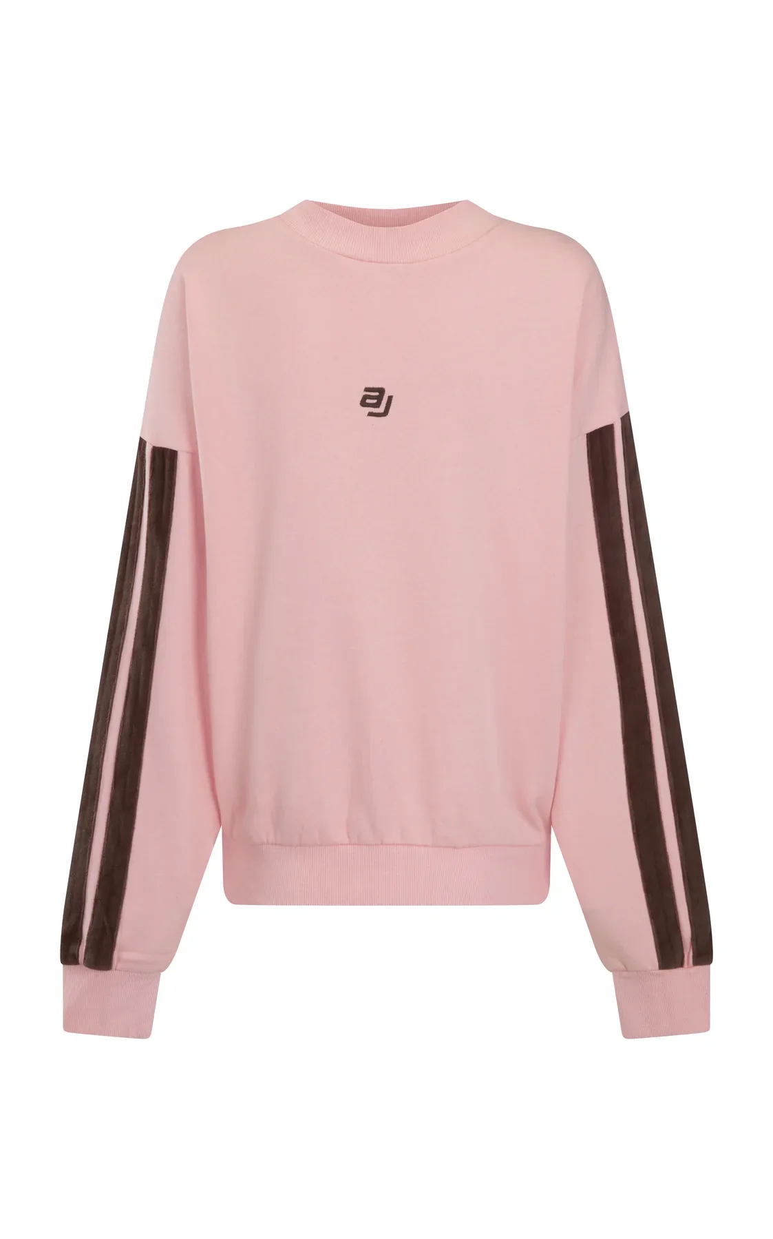ARAMINTA JAMES Womens AJ Logo Sweatshirt in Rose Quartz - Image 14