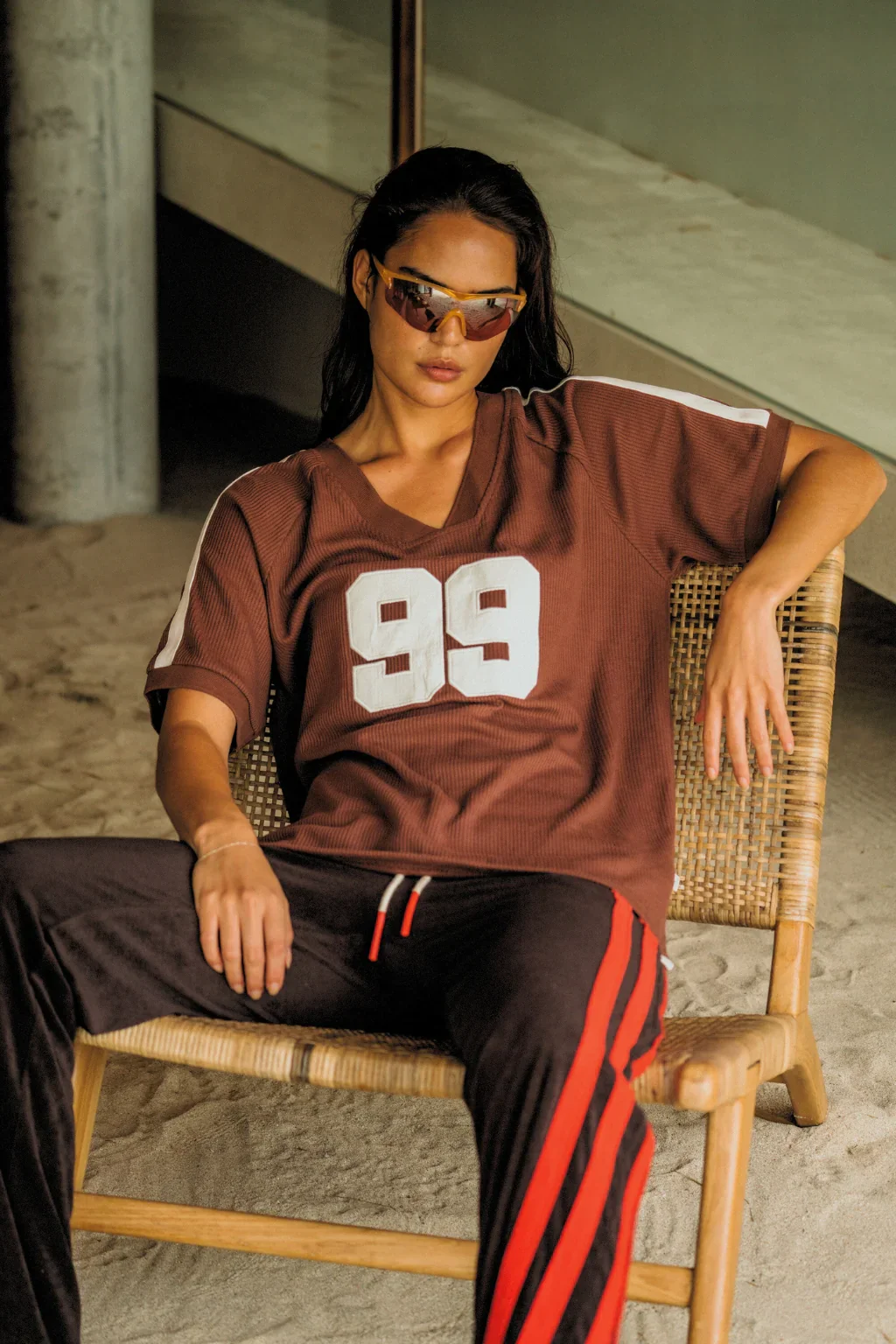 ARAMINTA JAMES Womens AJ Terry Pant in Mocha - Image 6
