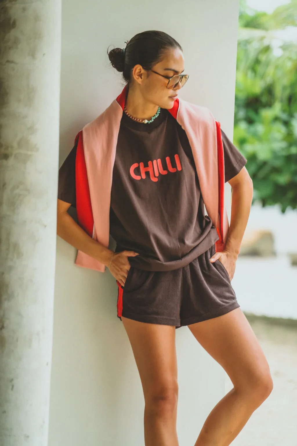 ARAMINTA JAMES Womens Chilli Tee in Mocha - Image 2