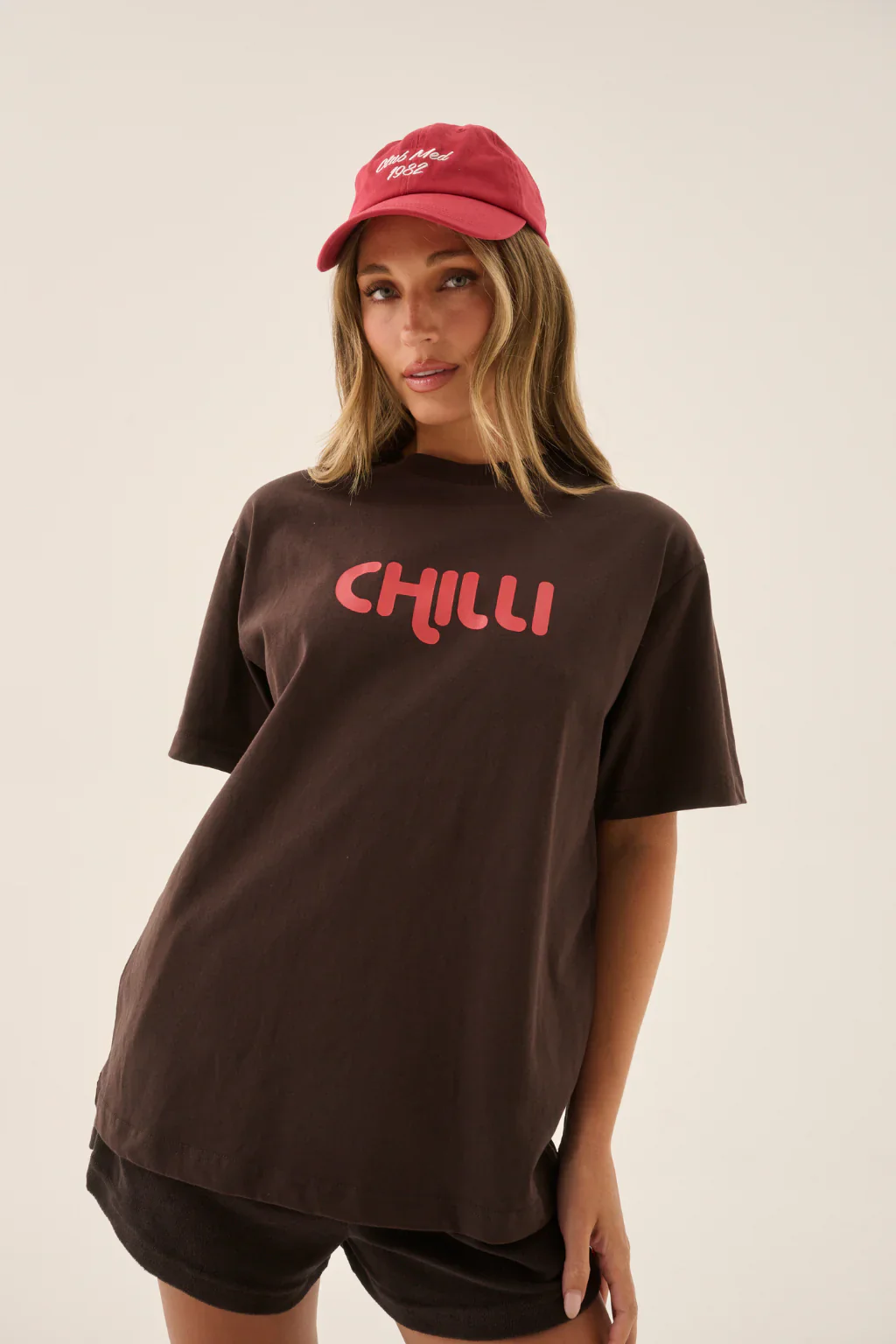 ARAMINTA JAMES Womens Chilli Tee in Mocha - Image 4