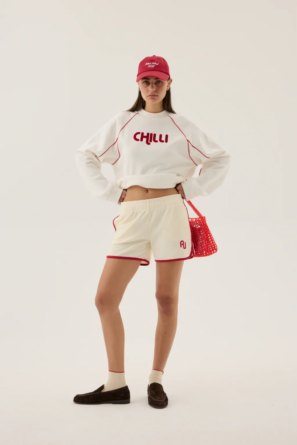 ARAMINTA JAMES Womens Chilli Terry Short in Warm White - Image 5
