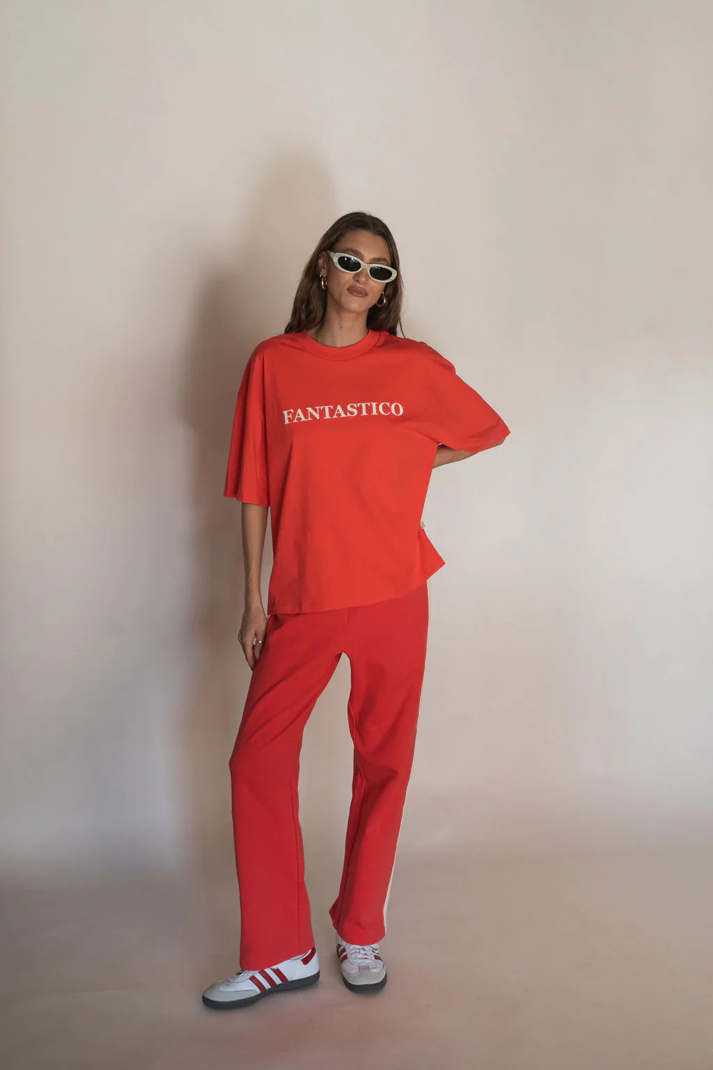 ARAMINTA JAMES Womens Fantastico Tee - Lobster Red - Image 4