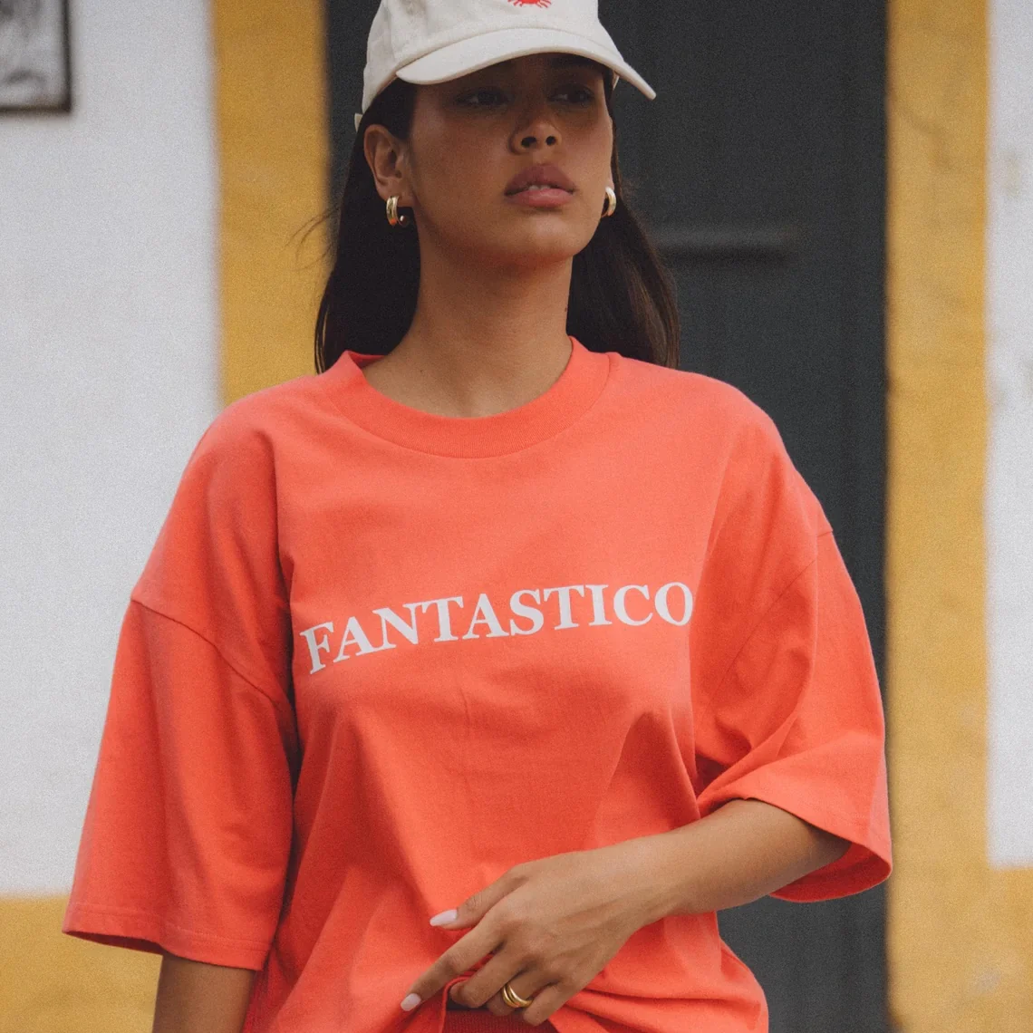 ARAMINTA JAMES Womens Fantastico Tee - Lobster Red - Image 6