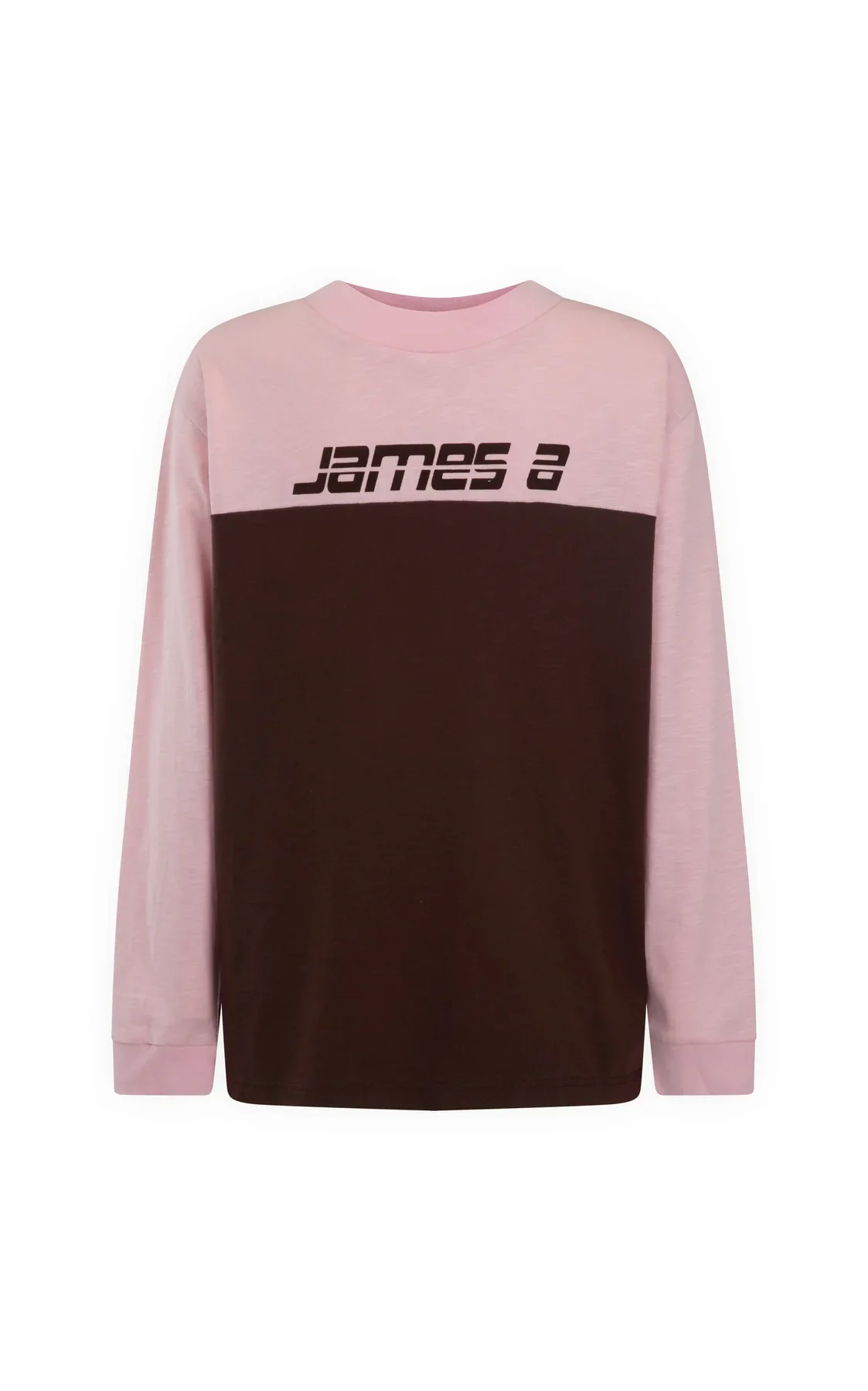 ARAMINTA JAMES Womens James Splice Long Sleeve Tee in Rose Quartz - Image 5