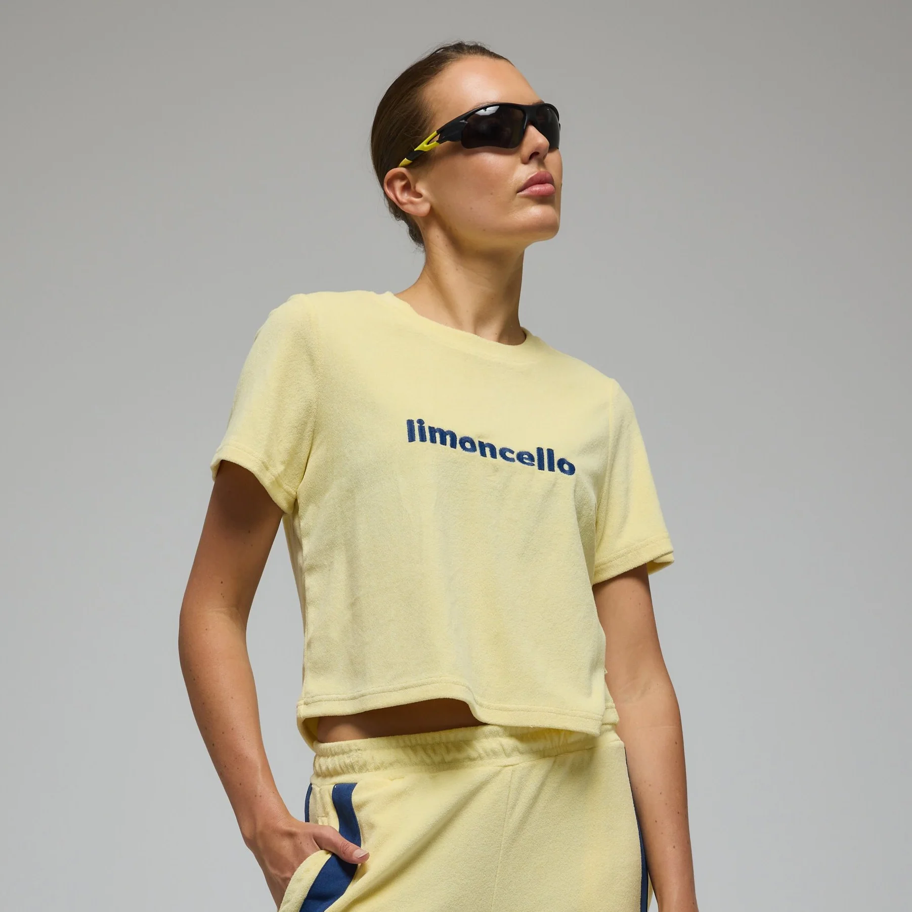 ARAMINTA JAMES Womens Limoncello Terry Tee Lemon Cream - Image 4