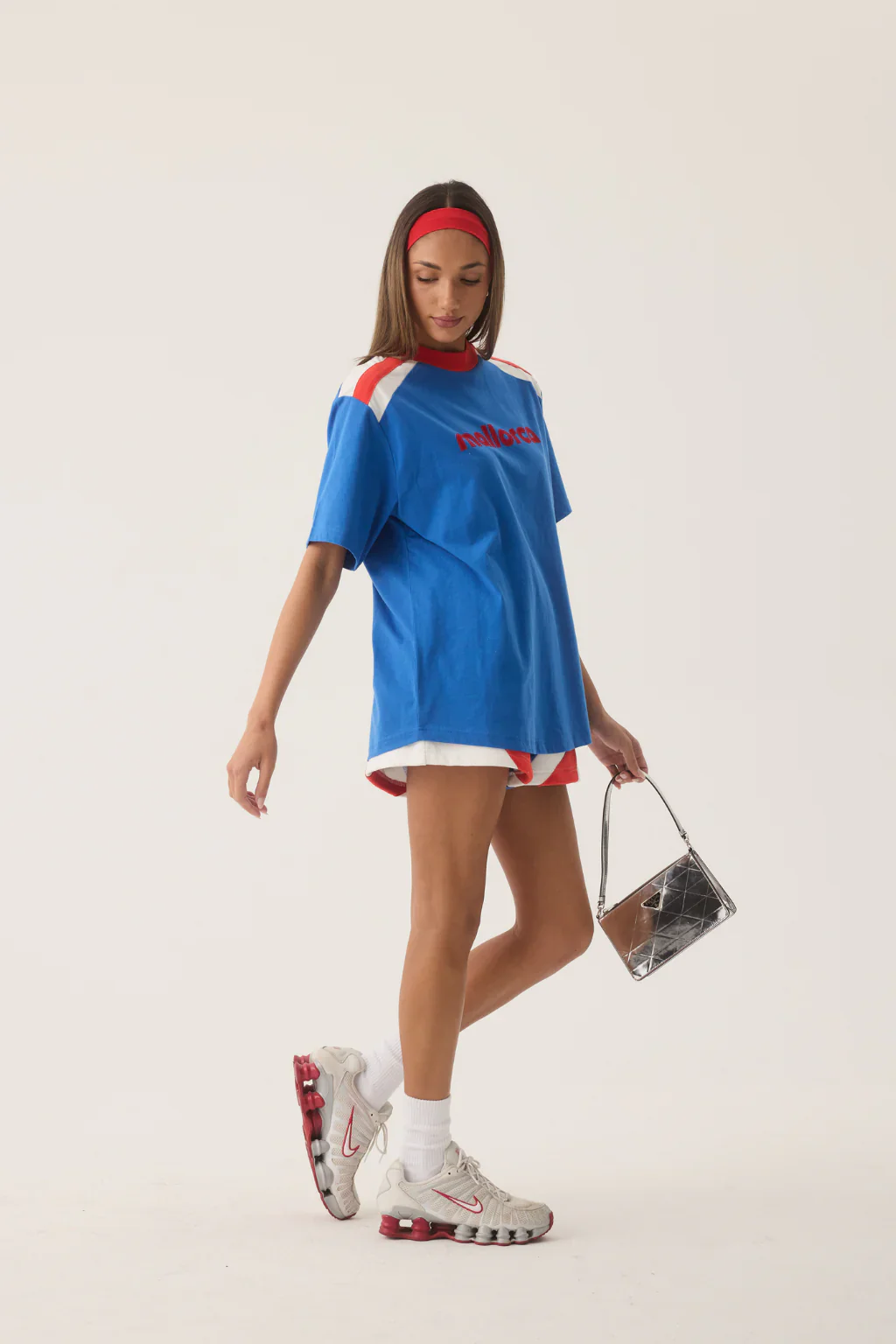 ARAMINTA JAMES Womens Mallorca Tee in Spanish Blue - Image 3