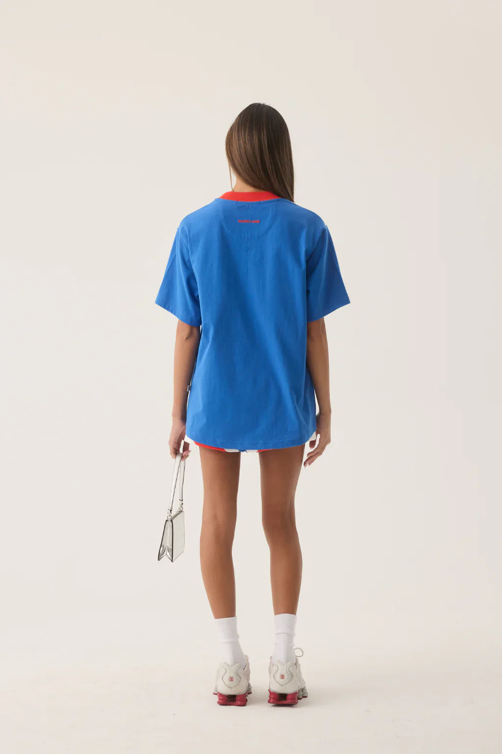 ARAMINTA JAMES Womens Mallorca Tee in Spanish Blue - Image 4