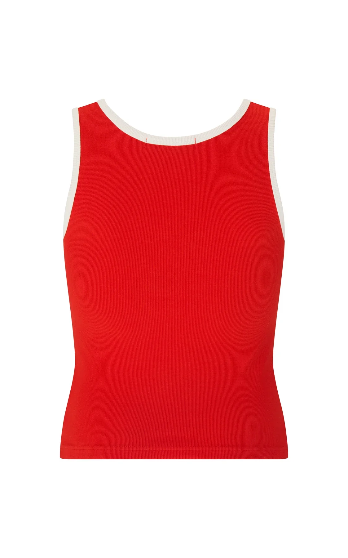 ARAMINTA JAMES Womens Manzana Rib Tank in Apple Red - Image 10