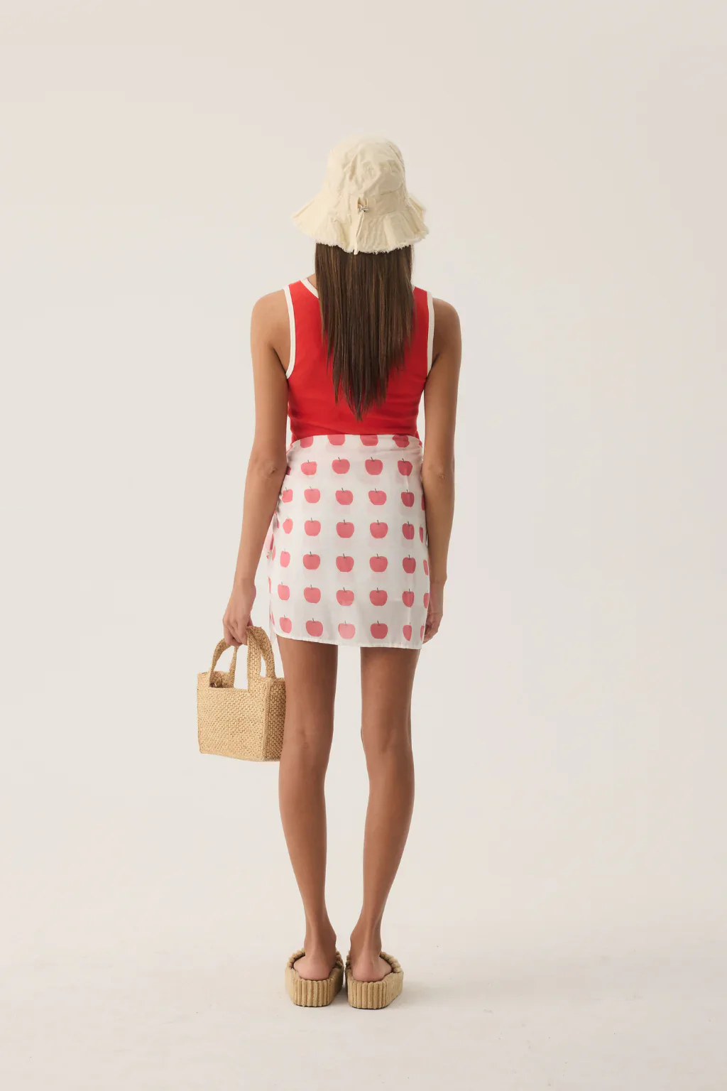 ARAMINTA JAMES Womens Manzana Rib Tank in Apple Red - Image 8