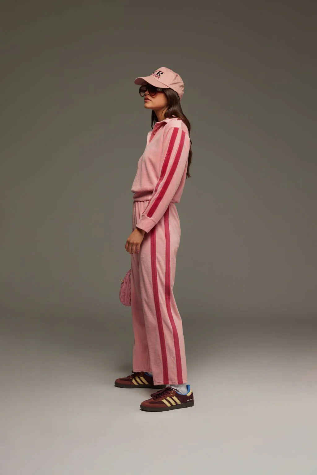 ARAMINTA JAMES Womens Mara Velour Pant Blush - Image 4
