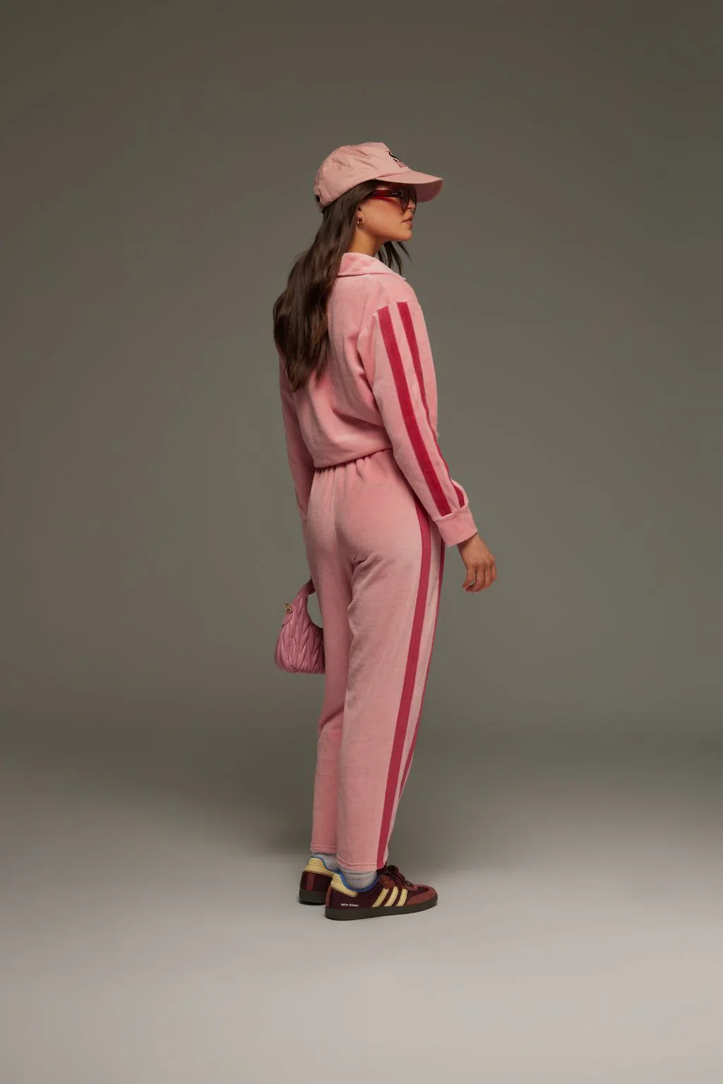 ARAMINTA JAMES Womens Mara Velour Pant Blush - Image 5