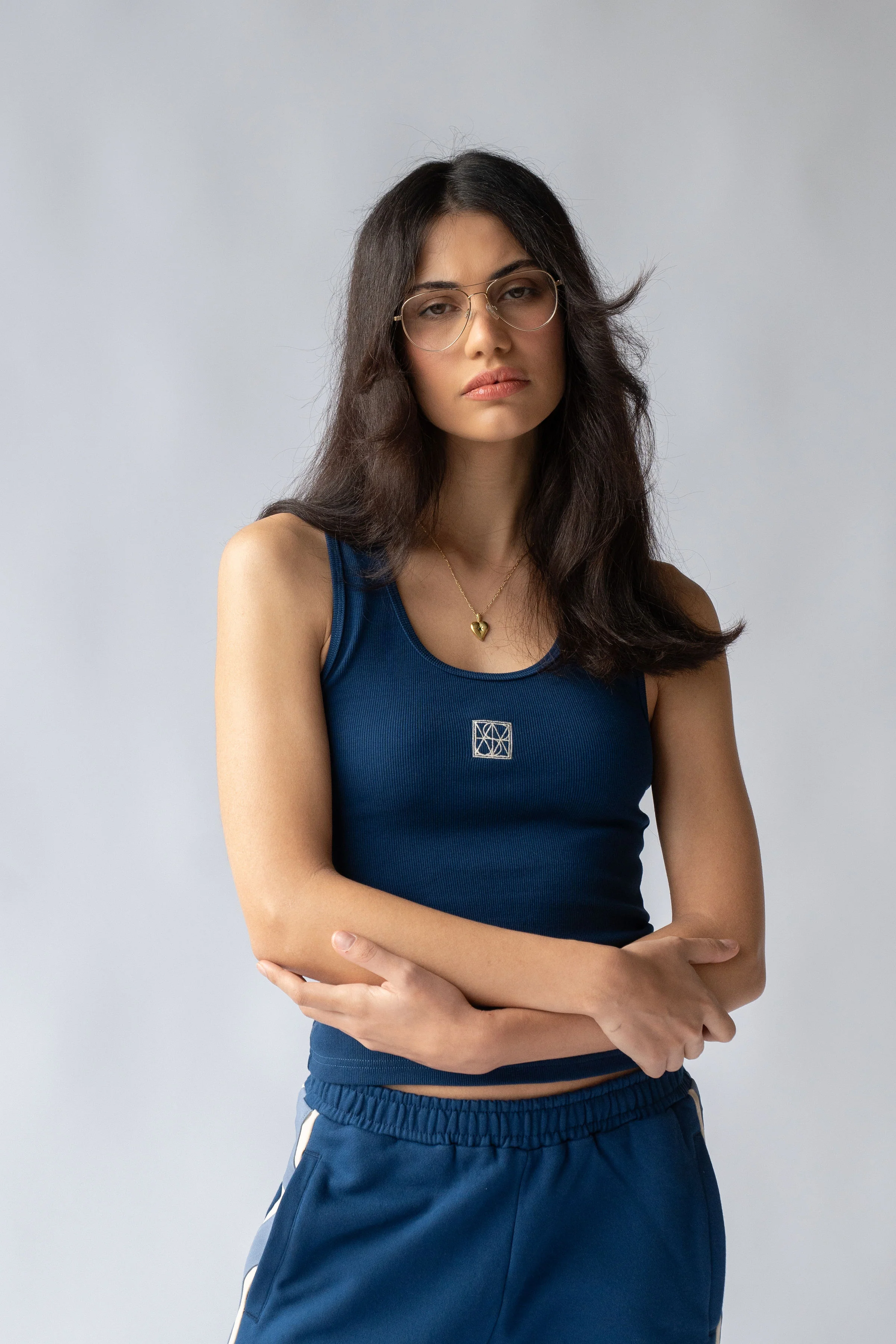 ARAMINTA JAMES Womens Mio Tank - Midnight Blue - Image 10
