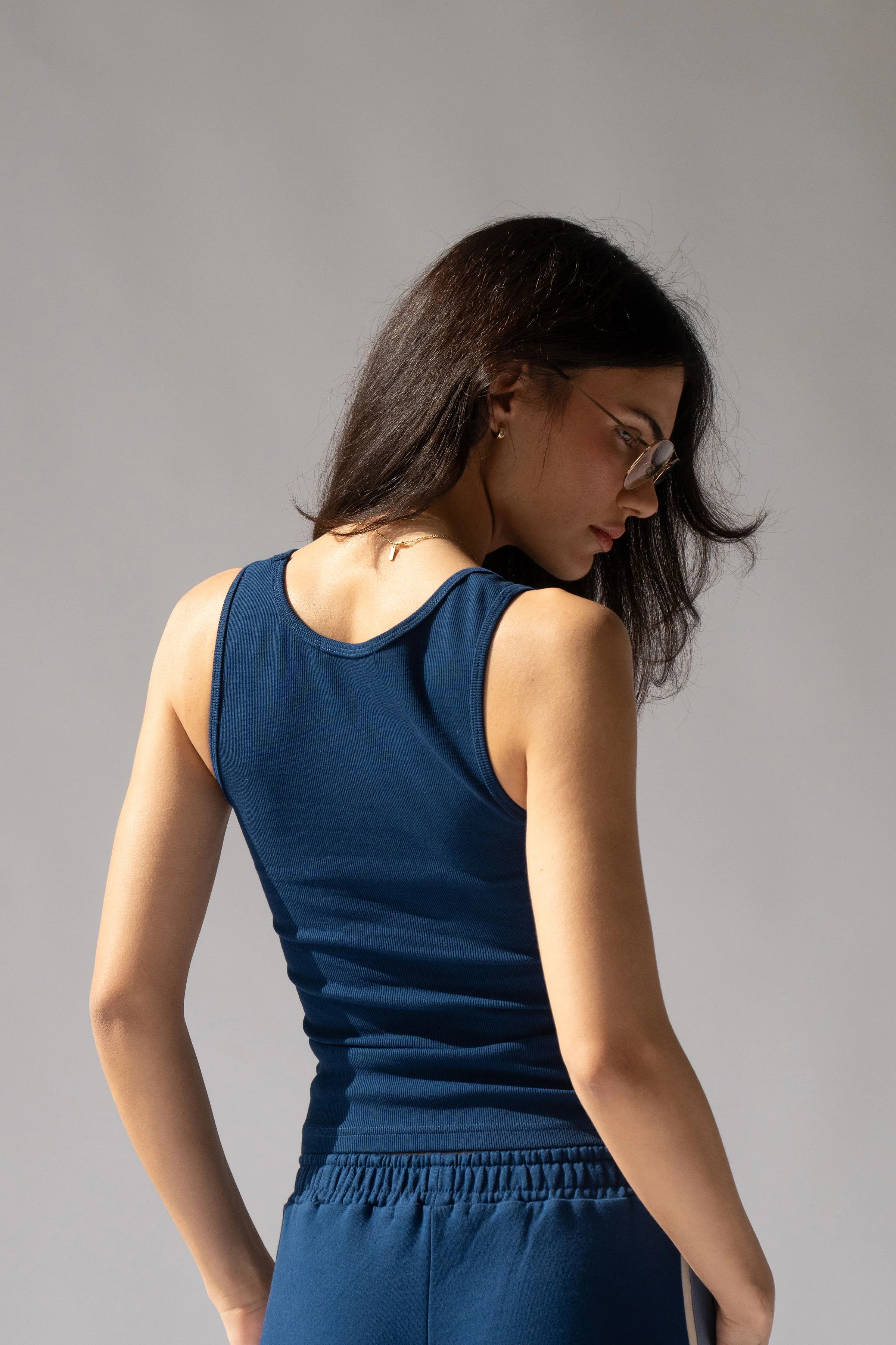ARAMINTA JAMES Womens Mio Tank - Midnight Blue - Image 12