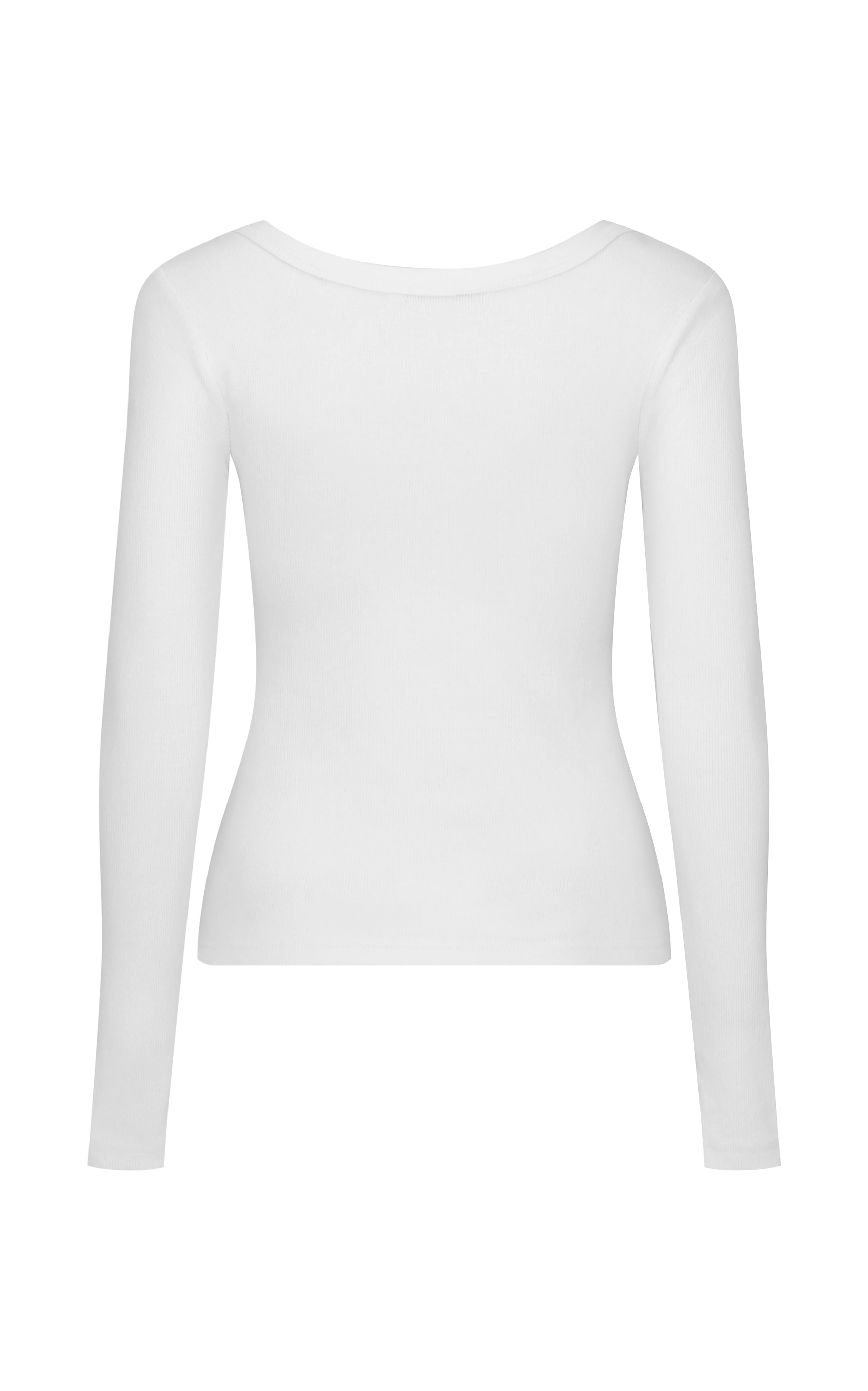 ARAMINTA JAMES Womens Monogram Long Sleeve Top Snow - Image 6