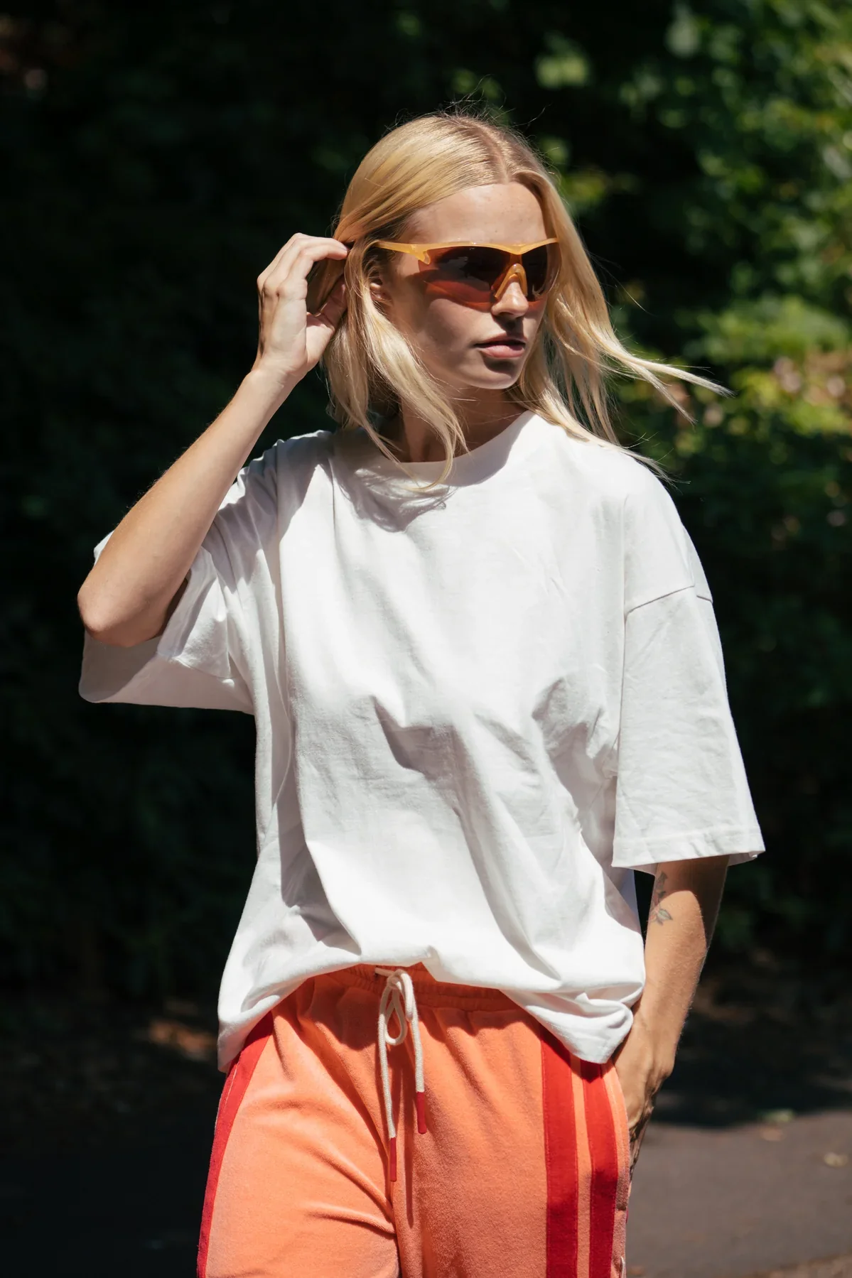 ARAMINTA JAMES Womens Santorini Oversized Tee Warm White - Image 8