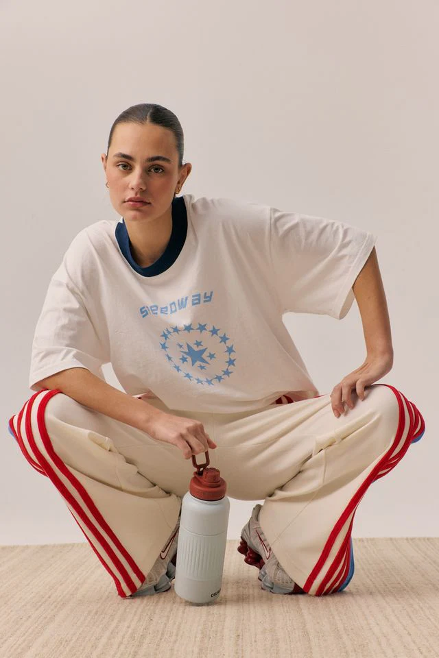ARAMINTA JAMES Womens Speedway Oversized Tee in Snow - Image 11