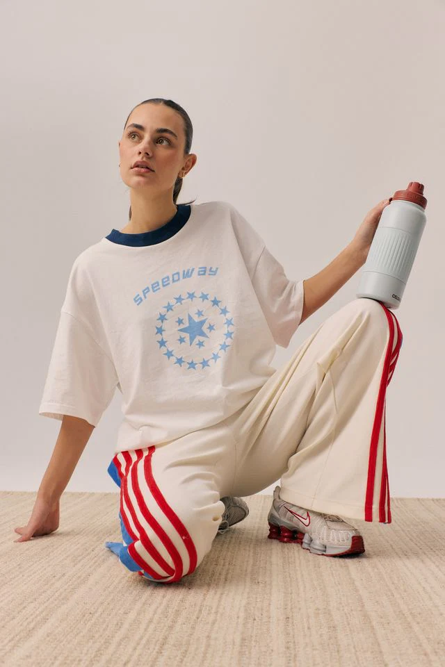 ARAMINTA JAMES Womens Speedway Oversized Tee in Snow - Image 13
