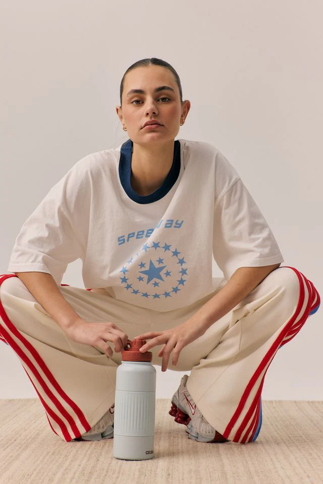 ARAMINTA JAMES Womens Speedway Oversized Tee in Snow - Image 4