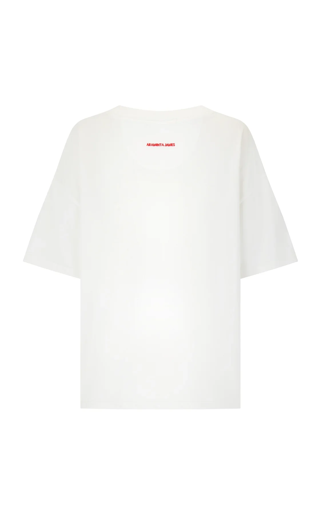 ARAMINTA JAMES Womens Tropiques Oversized Tee in Warm White - Image 10