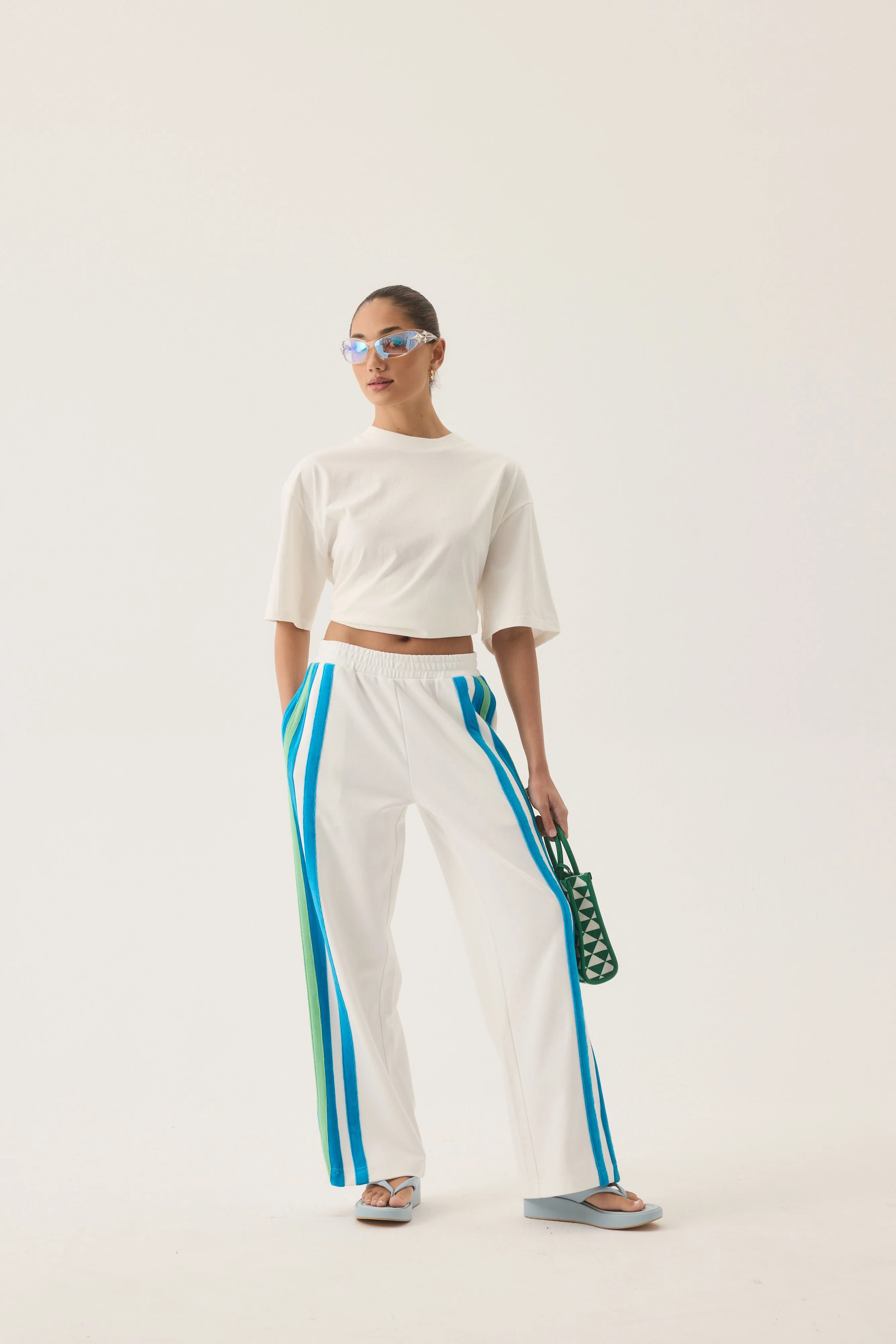 ARAMINTA JAMES Womens Vacation Sporty Pant in Snow - Image 2
