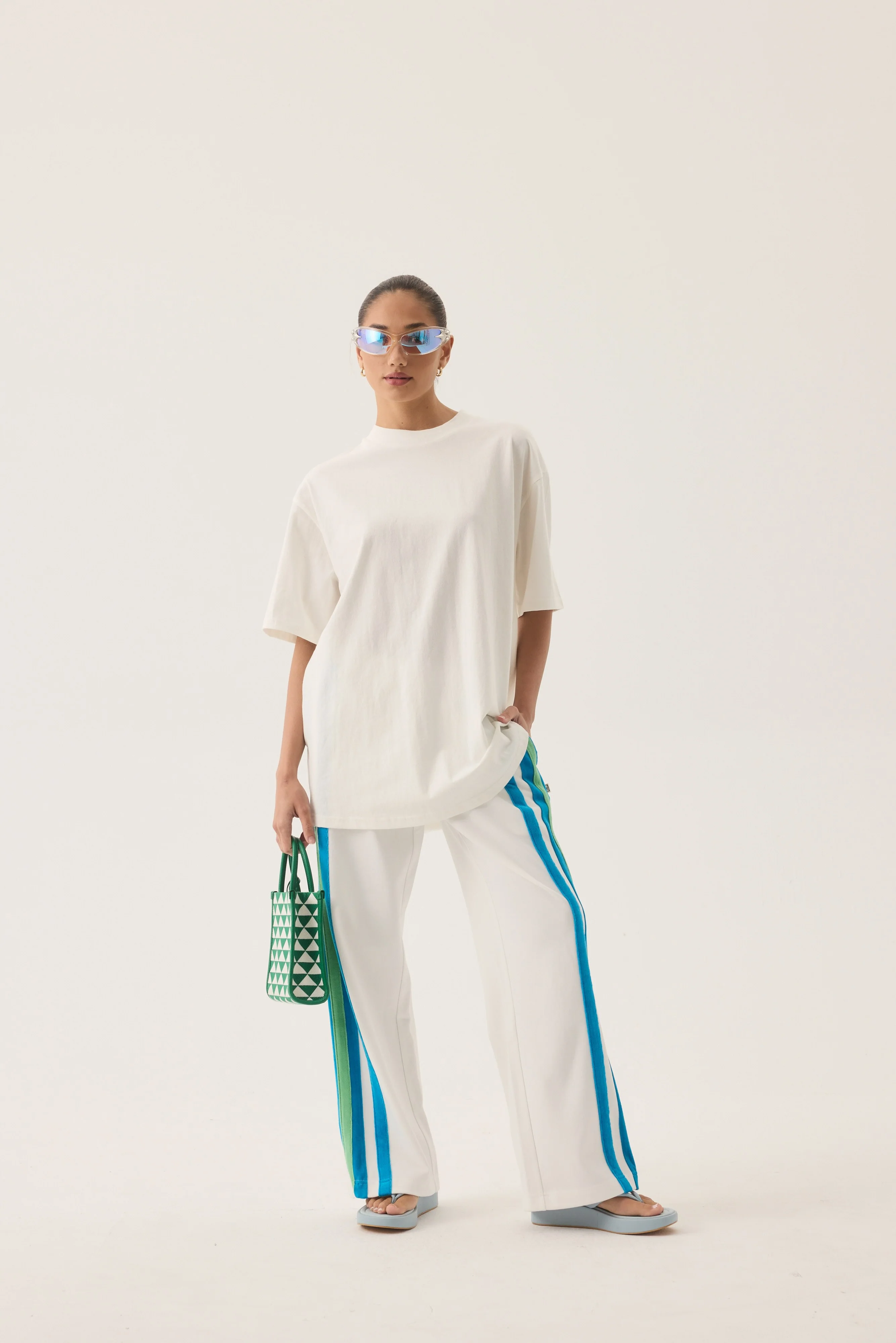 ARAMINTA JAMES Womens Vacation Sporty Pant in Snow - Image 5
