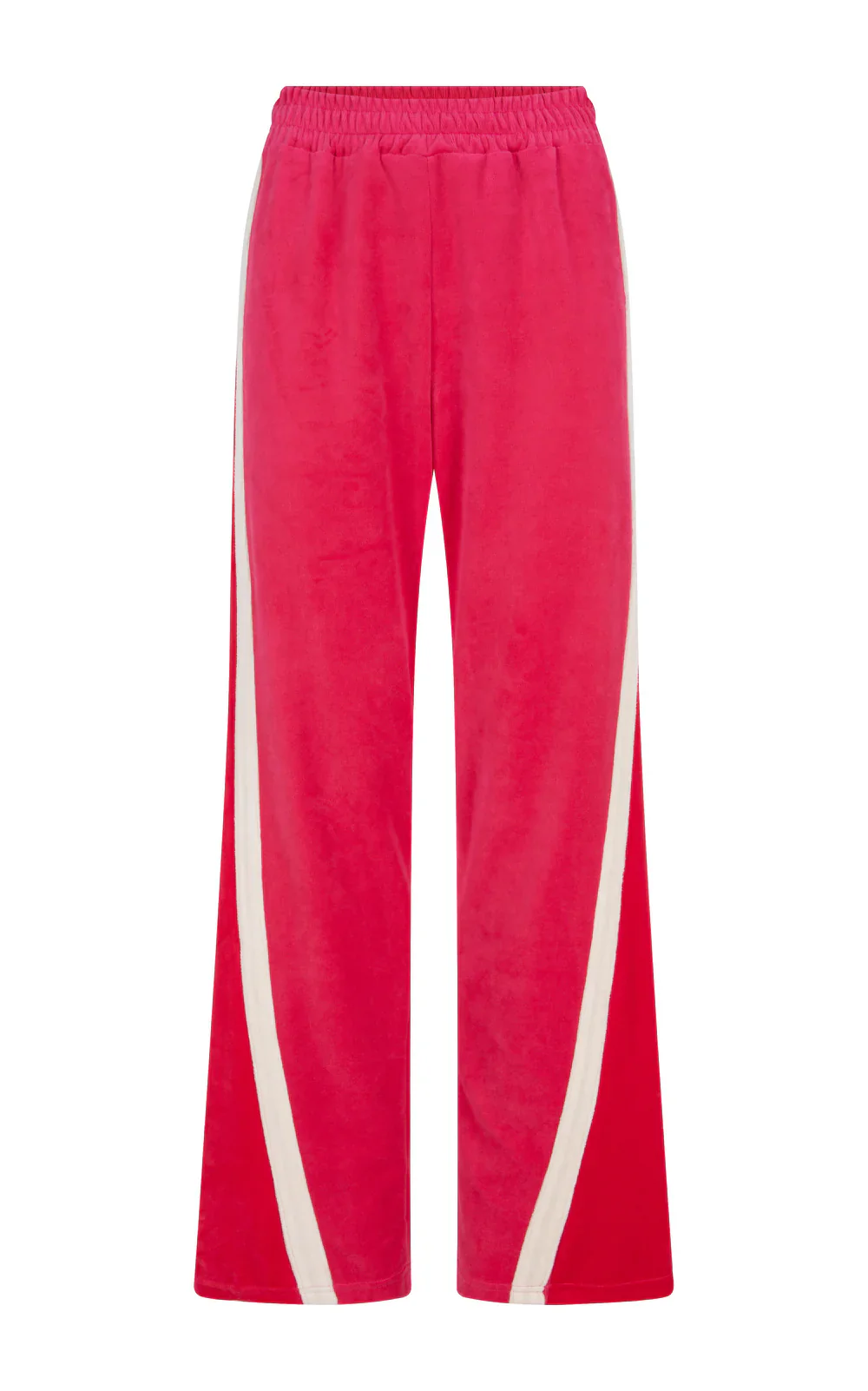 ARAMINTA JAMES Womens Velour Splice Trackpant in Tango Red - Image 8