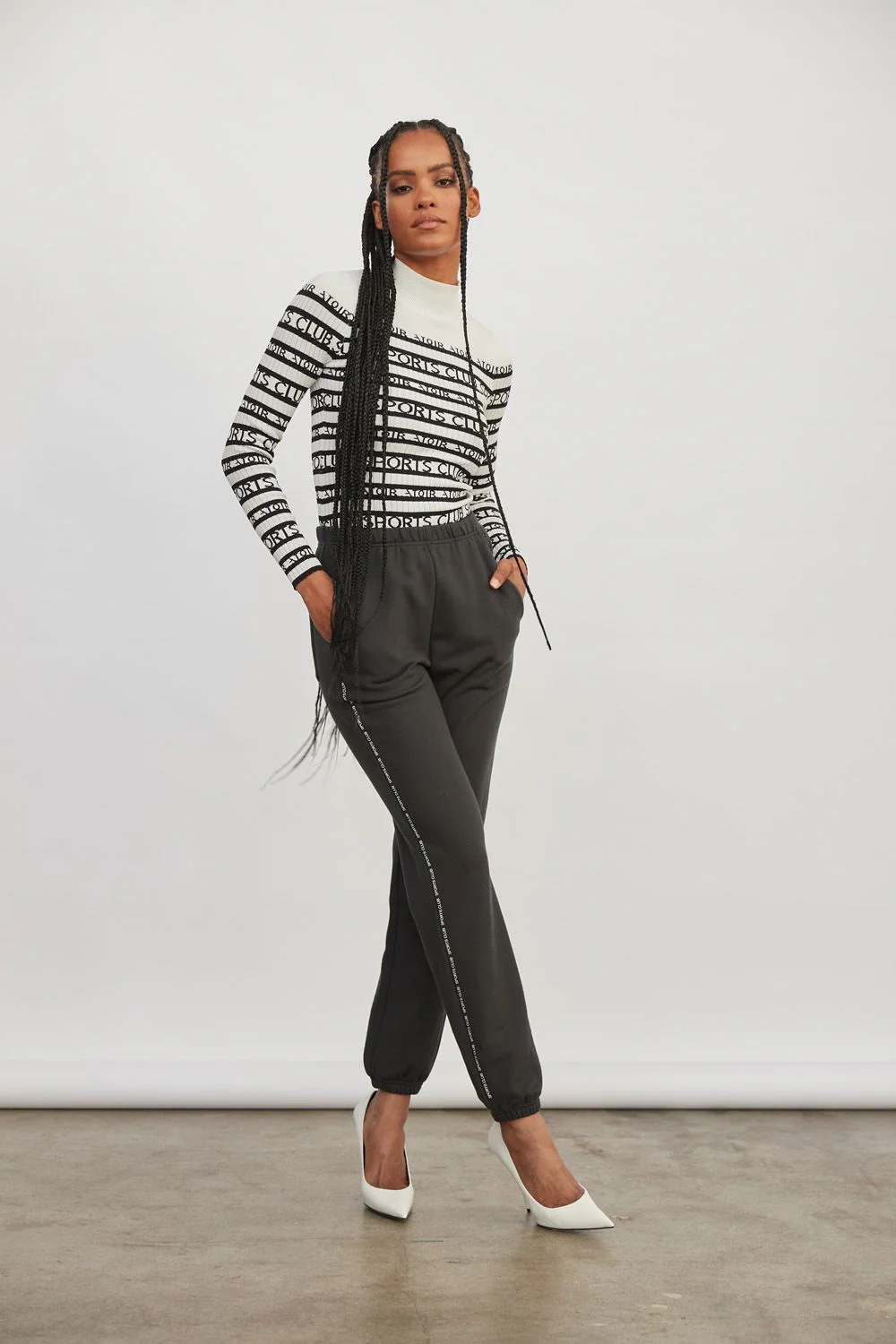 ATOIR SPORTS CLUB Womens The All Star Track Pants - Vintage Black - Image 5