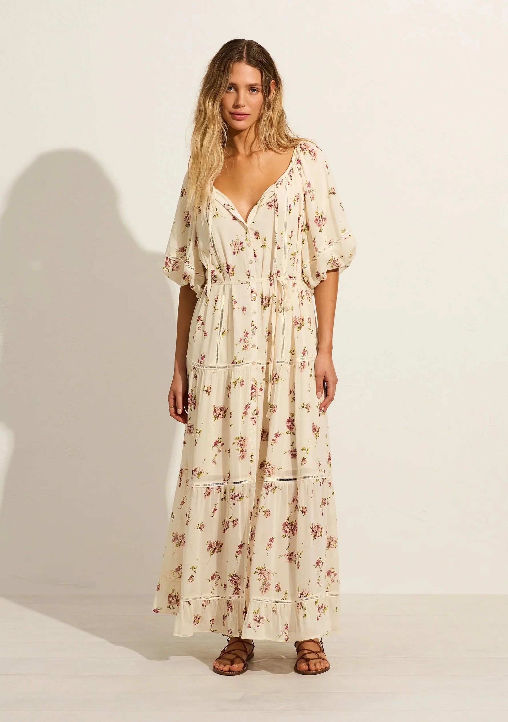 AUGUSTE THE LABEL Womens Alannah Maxi Dress - Ivory - Image 3