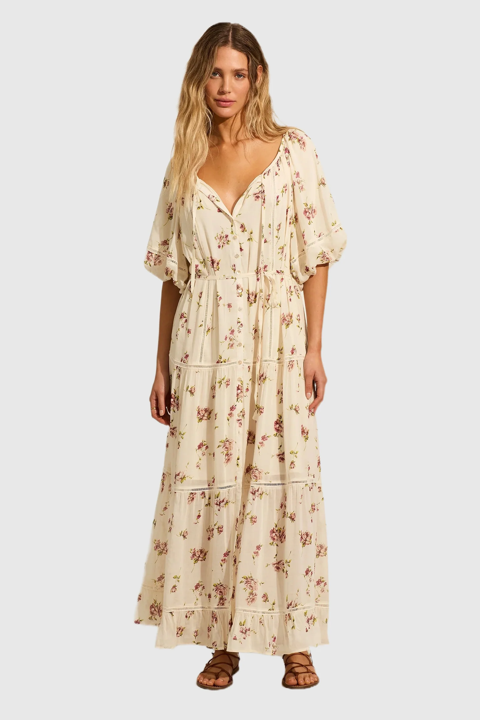 AUGUSTE THE LABEL Womens Alannah Maxi Dress - Ivory - Image 4