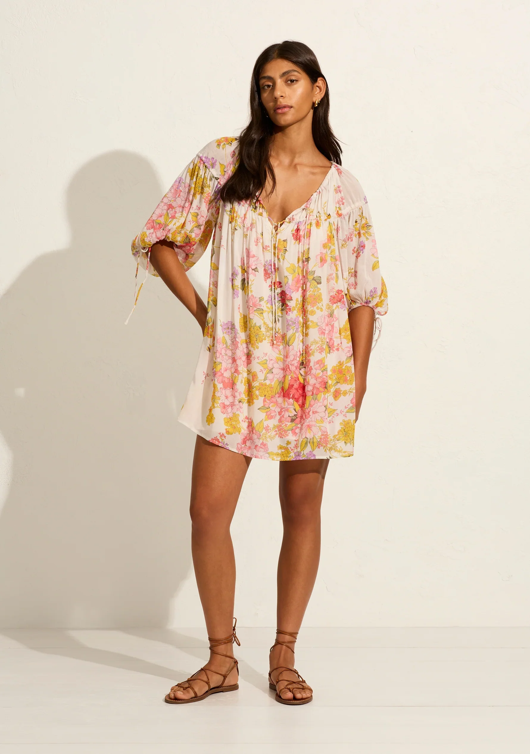 AUGUSTE THE LABEL Womens Autumn Mini Dress - Off White - Image 4