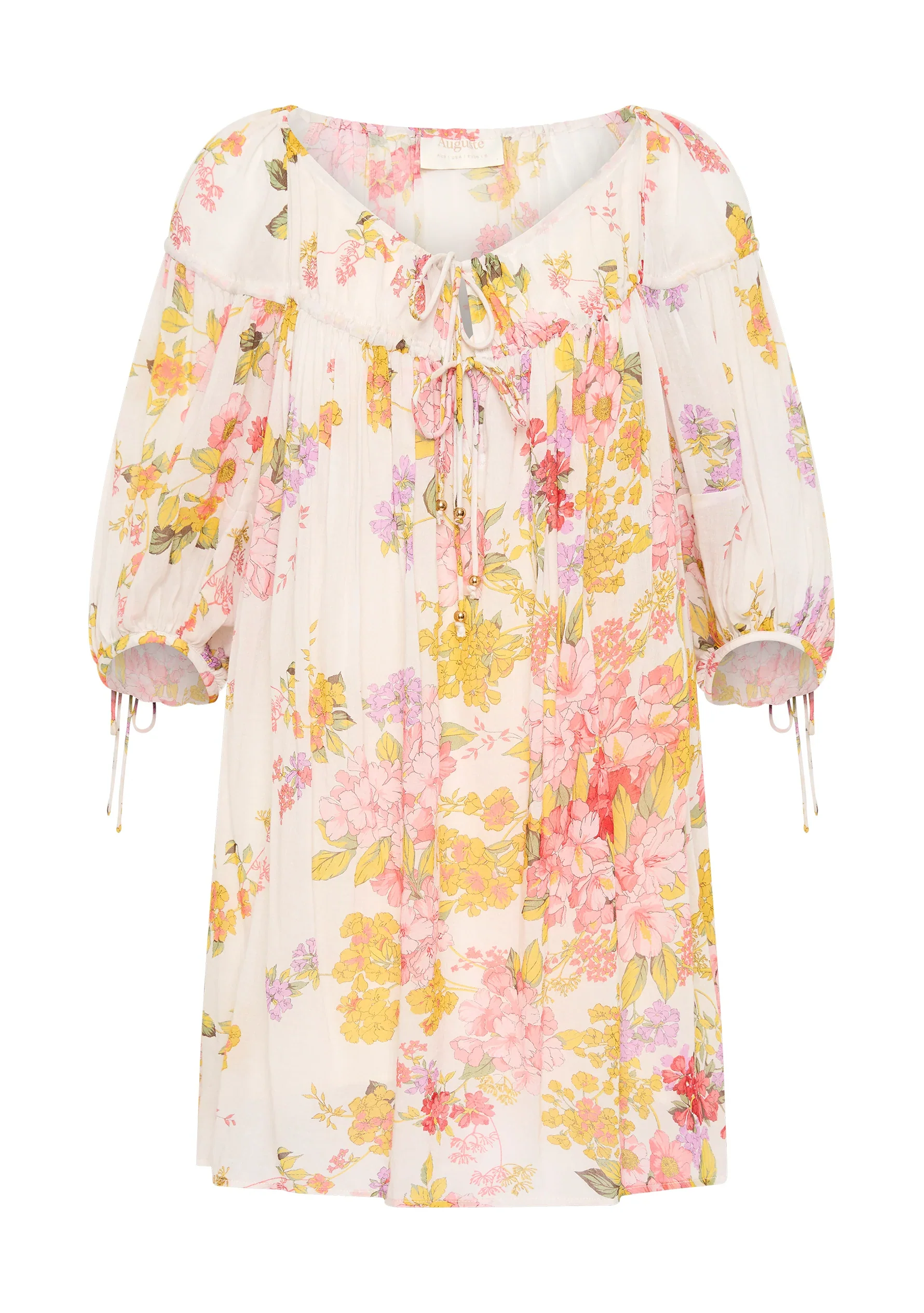 AUGUSTE THE LABEL Womens Autumn Mini Dress - Off White - Image 5