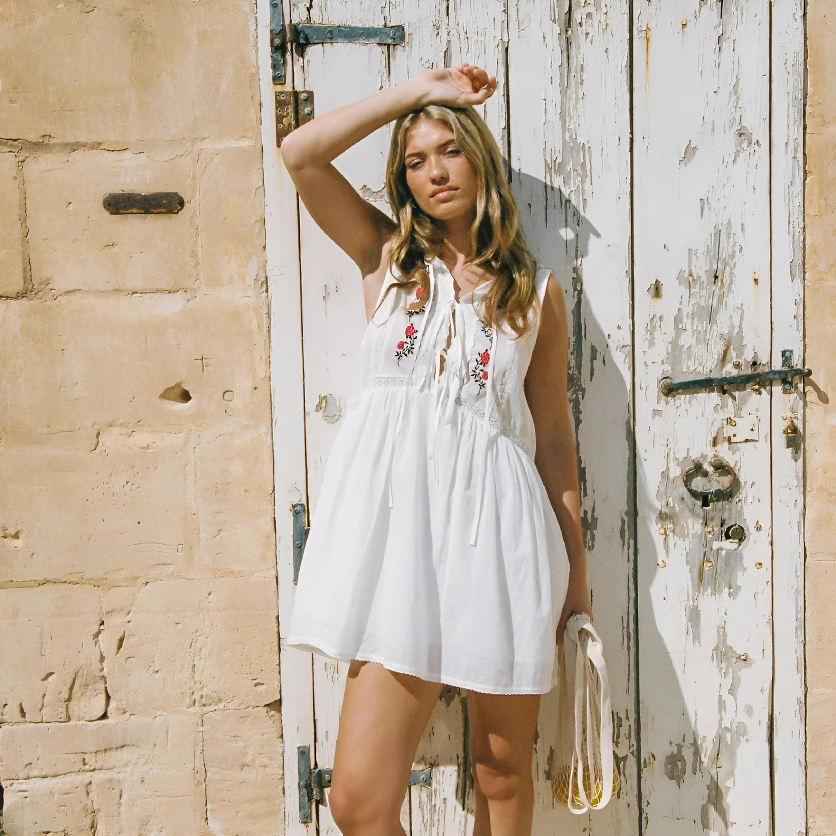AUGUSTE THE LABEL Womens Bellamy Mini Dress in White - Image 7