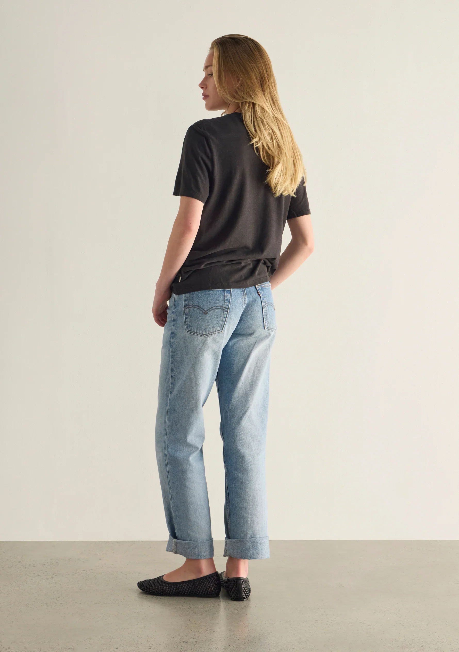 AUGUSTE THE LABEL Womens Bonjour Classic Tee in Black - Image 2