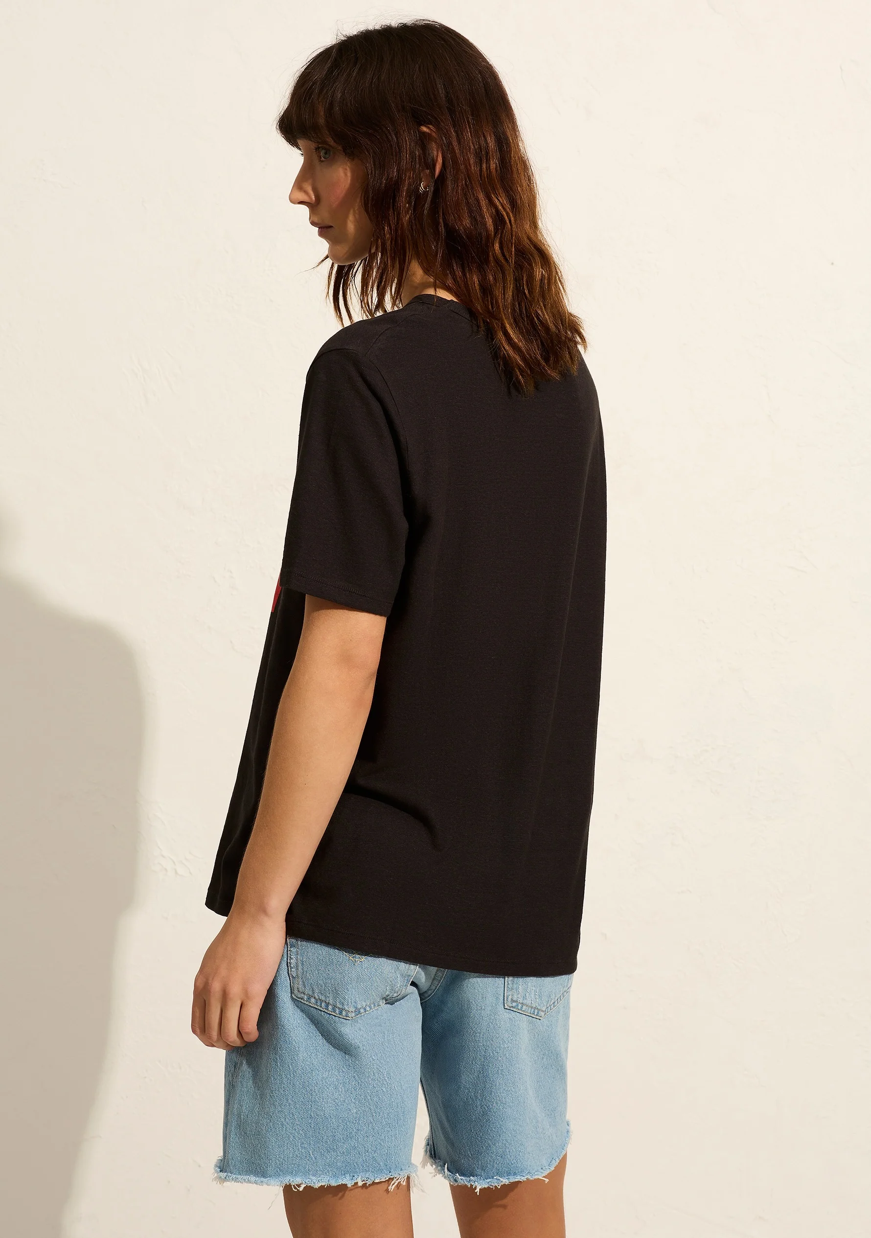 AUGUSTE THE LABEL Womens Everythings Good Boyfriend Tee - Washed Black - Image 2