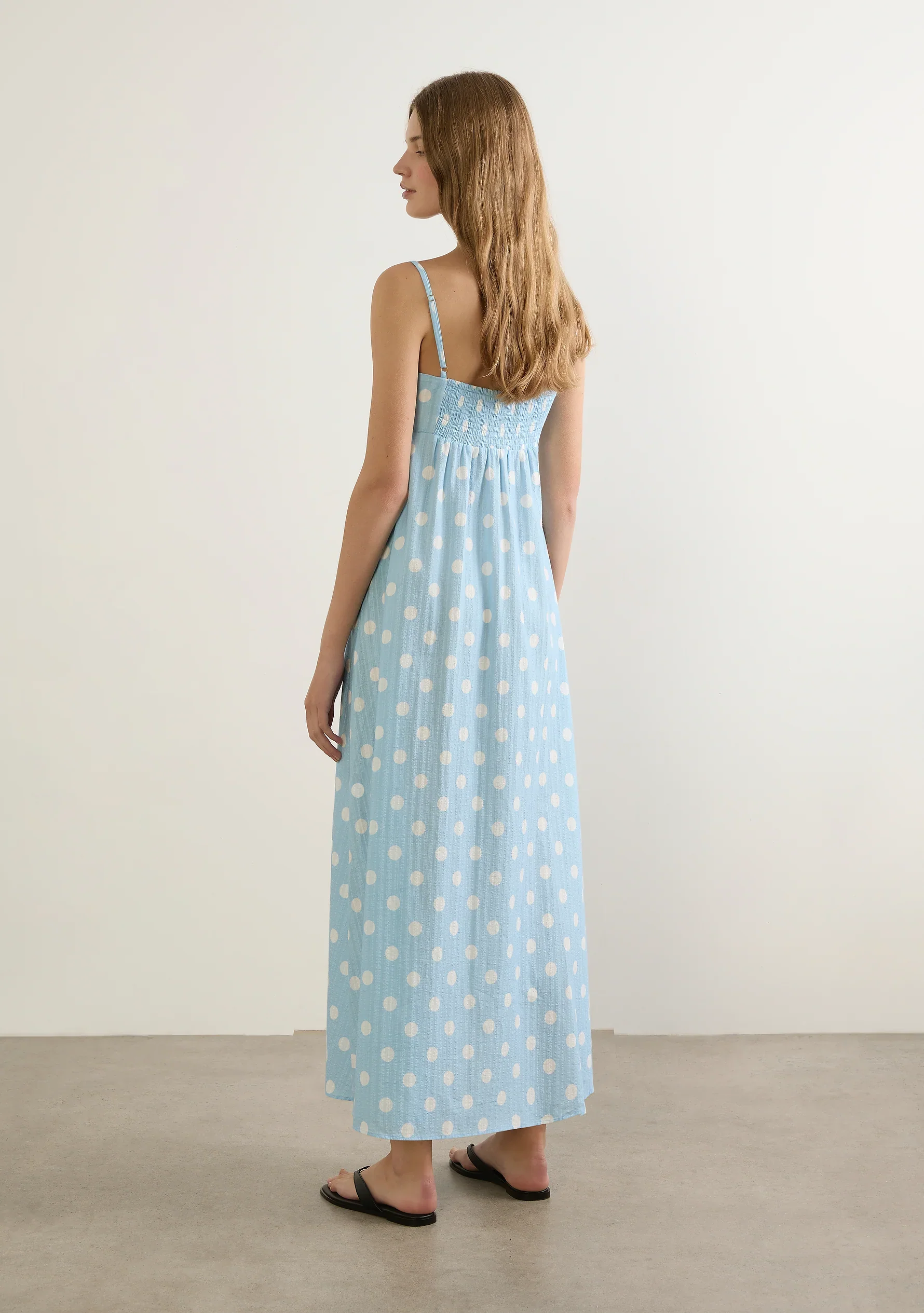 AUGUSTE THE LABEL Womens Ilse Maxi Dress in Sky Blue Polka Dot - Image 5