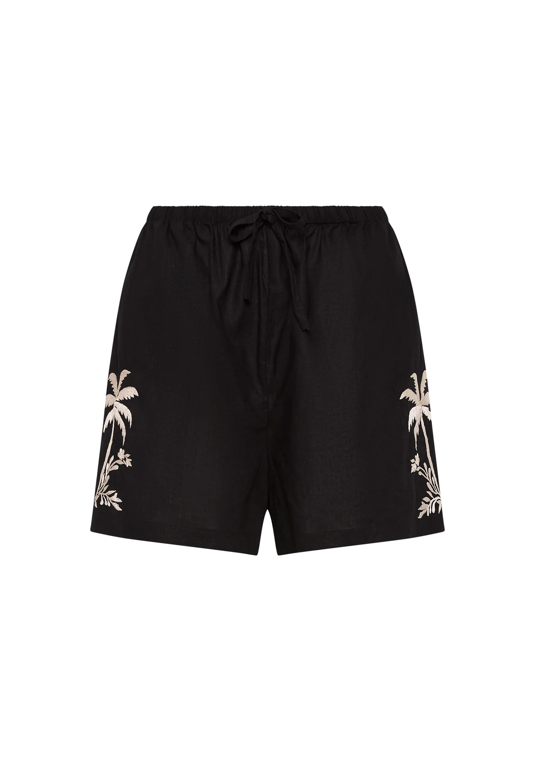 AUGUSTE THE LABEL Womens Joe Linen Short - Black - Image 6