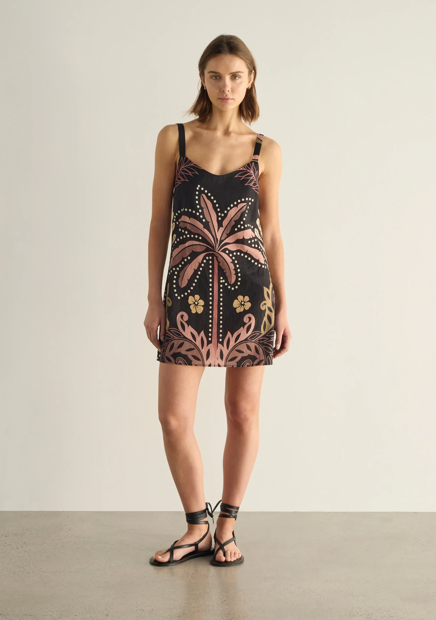 AUGUSTE THE LABEL Womens Marina Mini Dress in Black - Image 2
