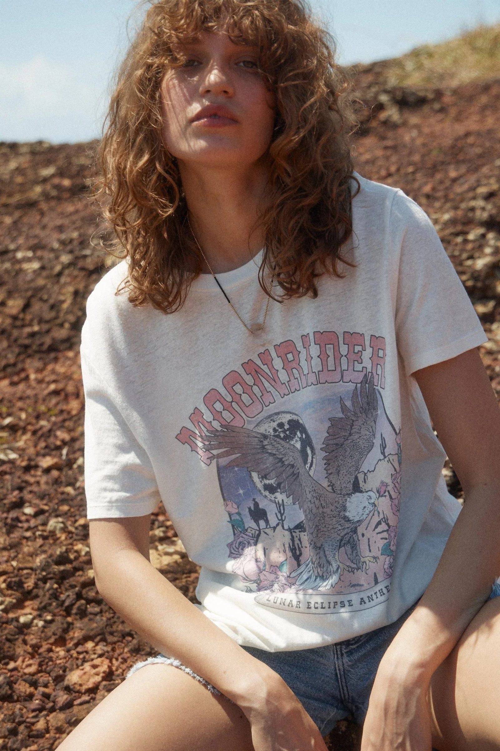 AUGUSTE THE LABEL Womens Moonrider Classic Tee - Off White - Image 4