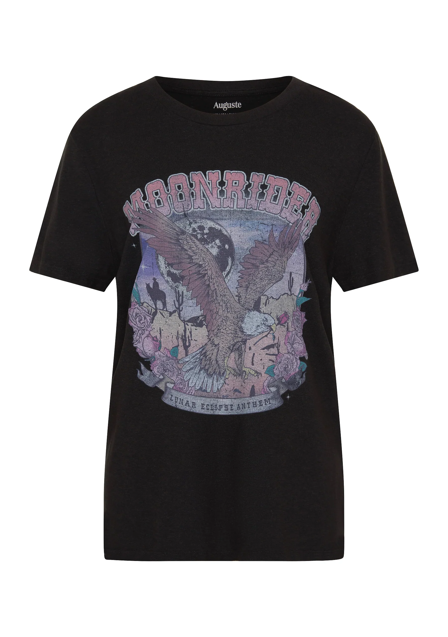 AUGUSTE THE LABEL Womens Moonrider Classic Tee - Washed Black - Image 5