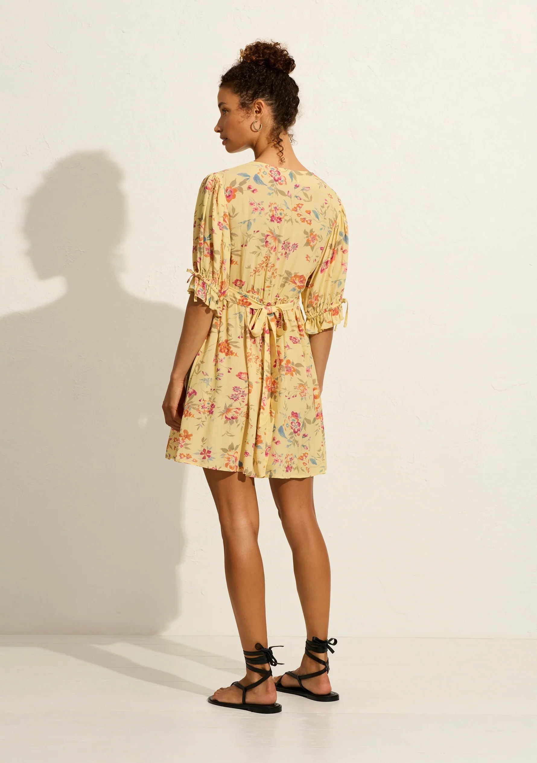 AUGUSTE THE LABEL Womens Nereida Mini Dress Lemon - Image 2