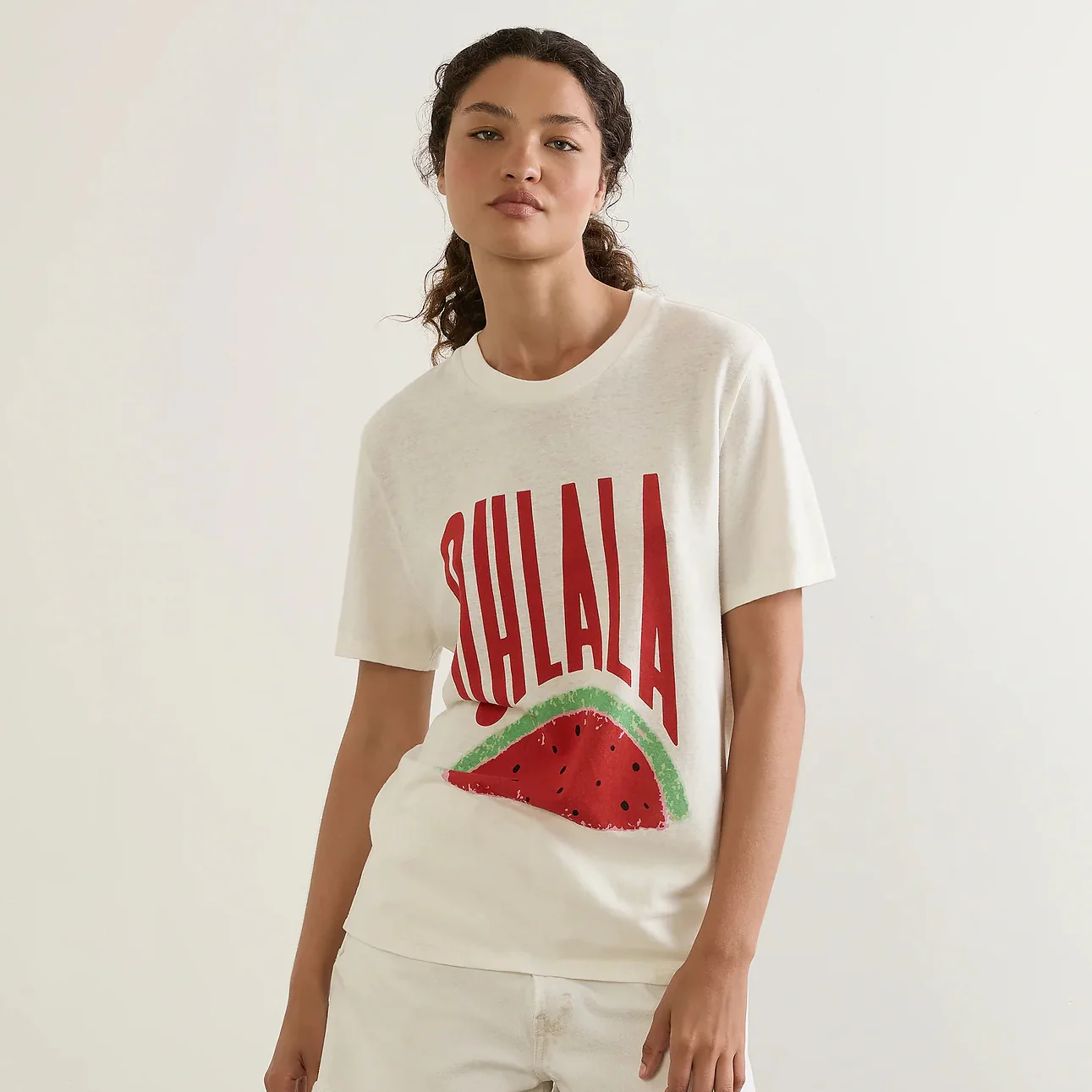AUGUSTE THE LABEL Womens Oh La La Classic Tee in White - Image 5