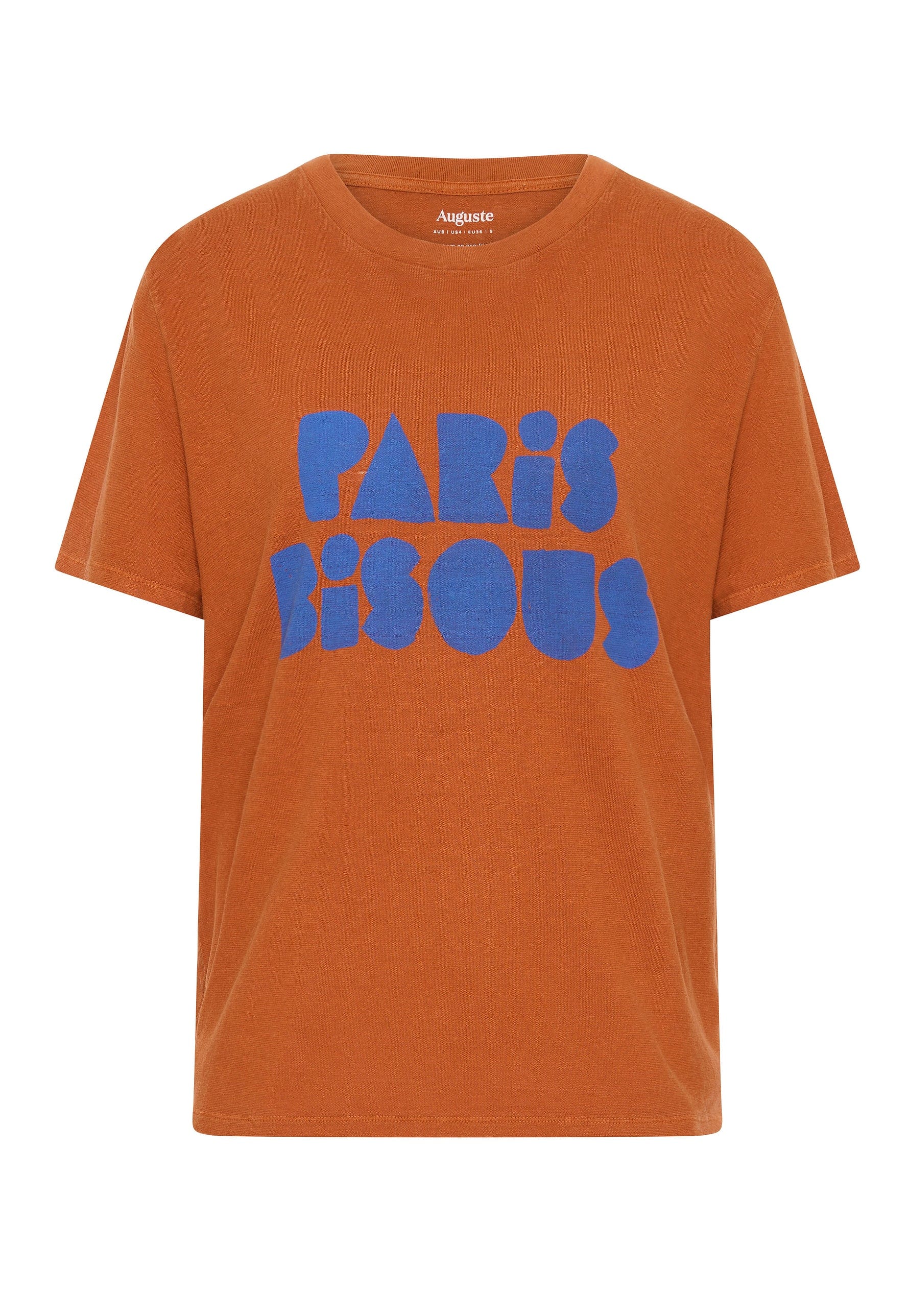 AUGUSTE THE LABEL Womens Paris Kisses Classic Tee - Burnt Orange - Image 3