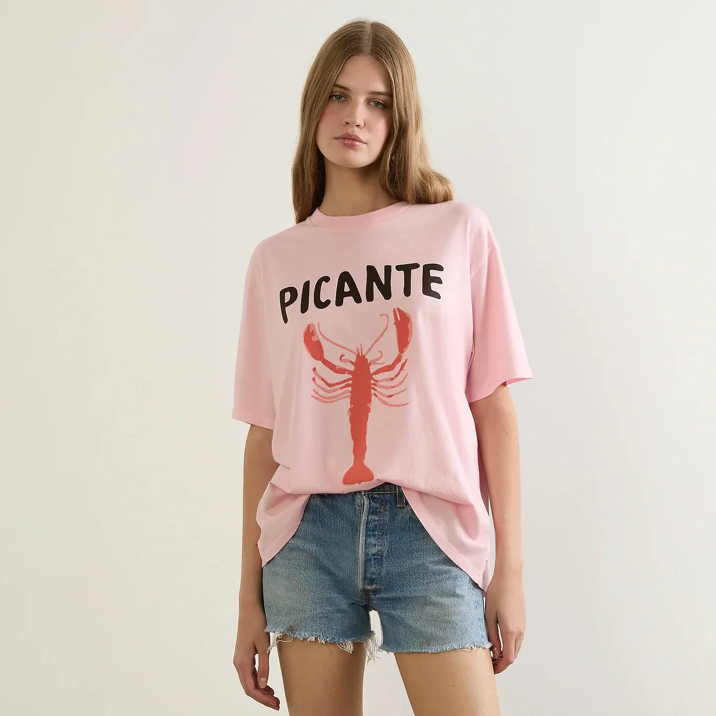 AUGUSTE THE LABEL Womens Picante Boyfriend Tee in Pink - Image 2