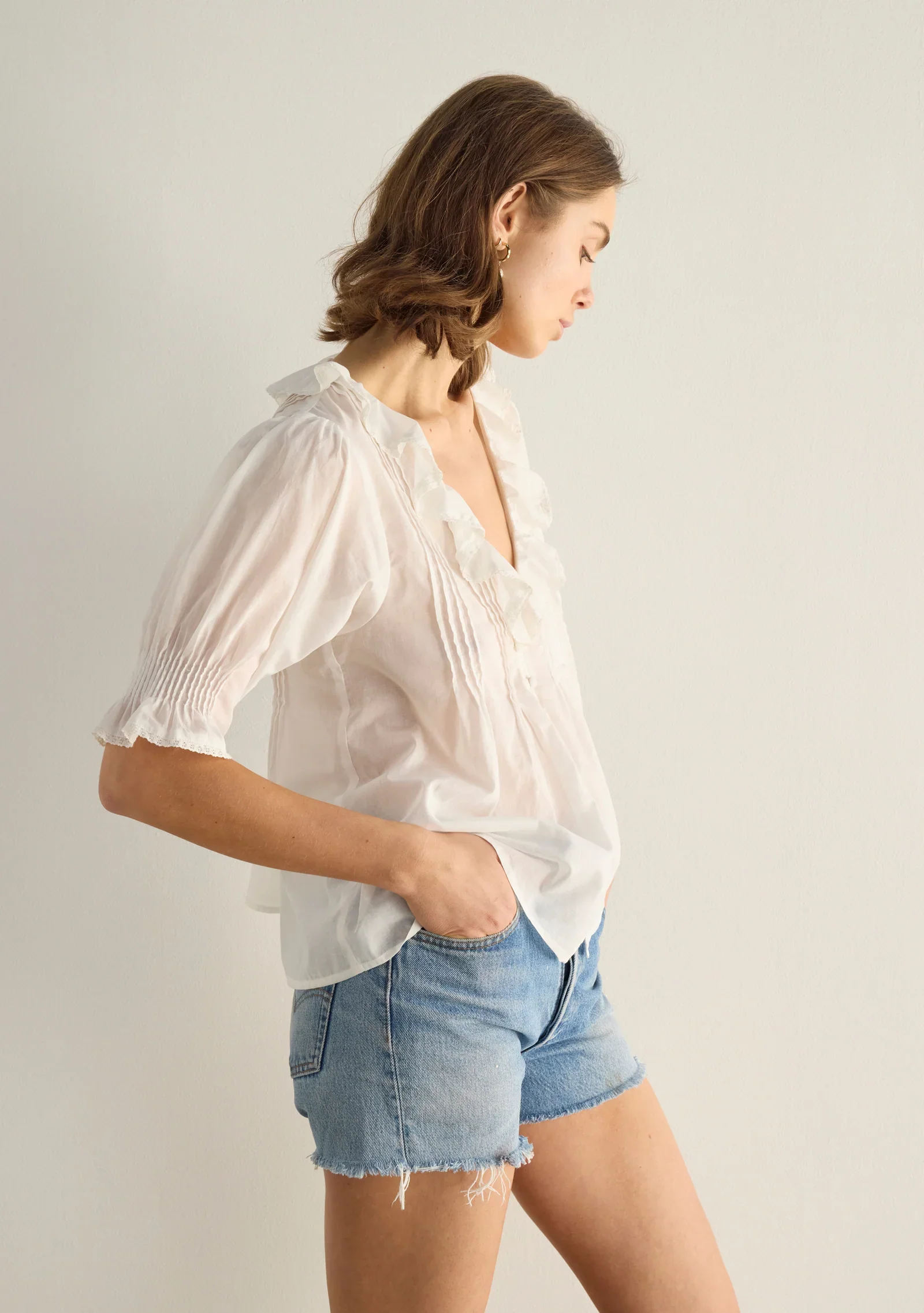 AUGUSTE THE LABEL Womens Rafael Blouse in Off White - Image 3