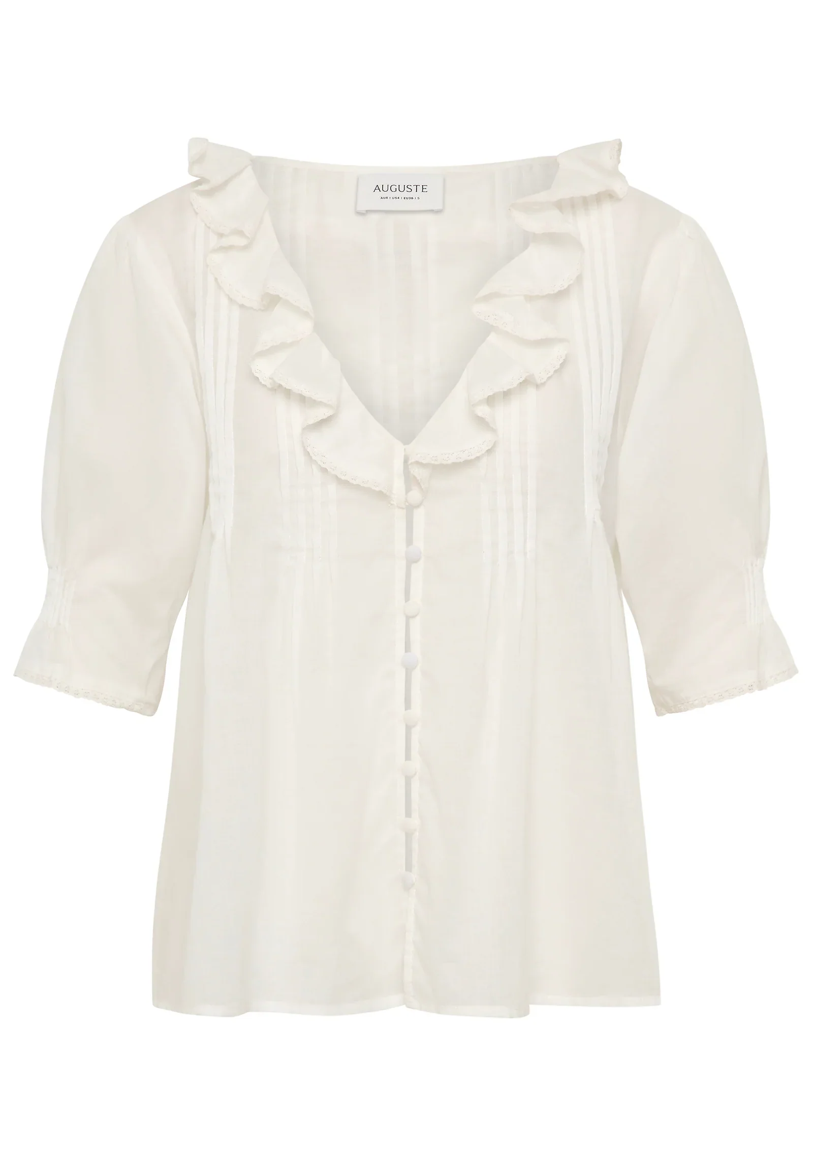 AUGUSTE THE LABEL Womens Rafael Blouse in Off White - Image 4