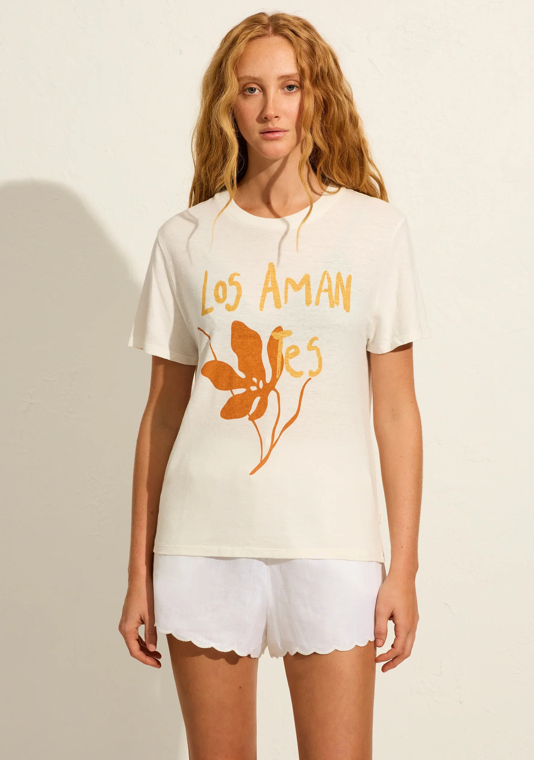 AUGUSTE THE LABEL Womens Spanish Lovers Classic Tee Off White - Image 2
